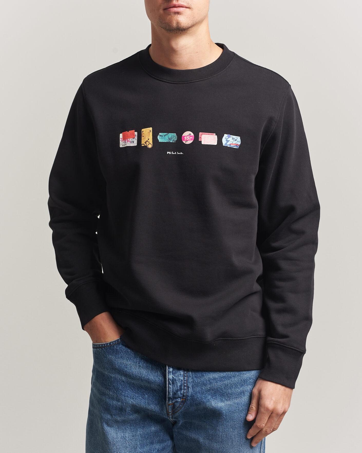 Mies | Puserot | PS Paul Smith | In A Row Crew Neck Sweatshirt Black
