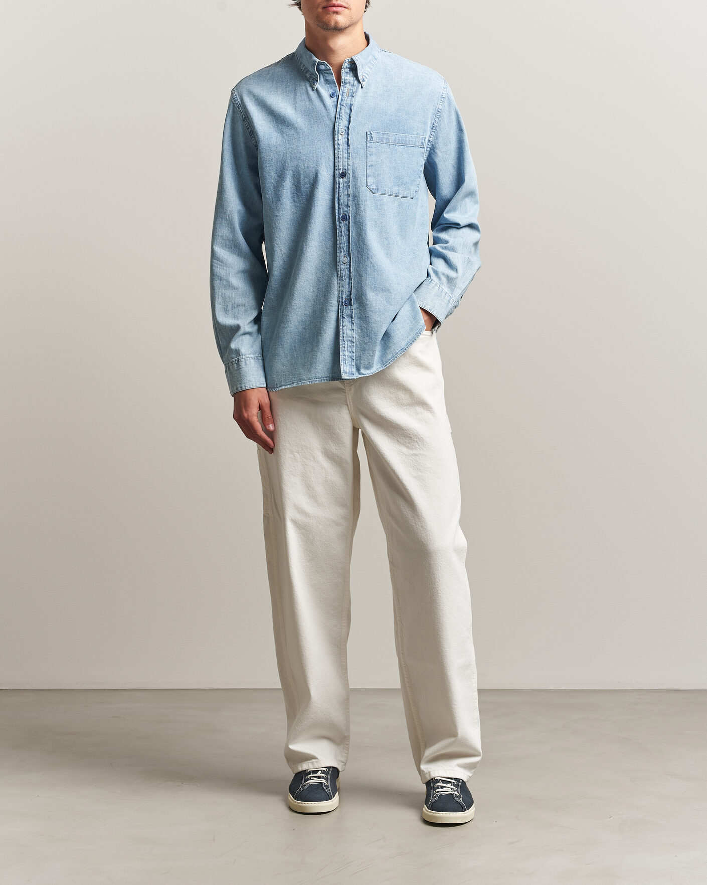 Mies | Kauluspaidat | PS Paul Smith | Casual Fit Denim Shirt Light Blue