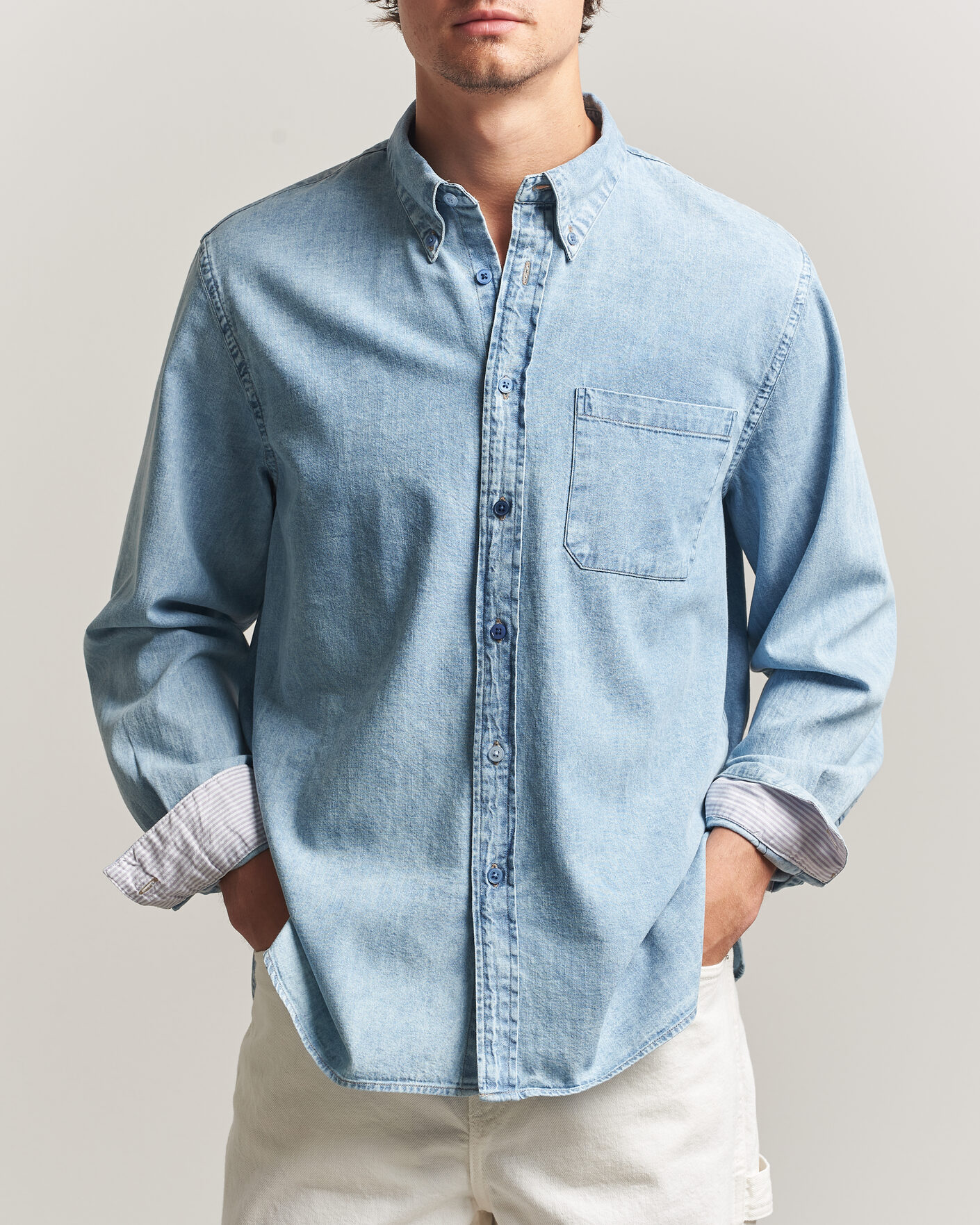 Mies | Kauluspaidat | PS Paul Smith | Casual Fit Denim Shirt Light Blue
