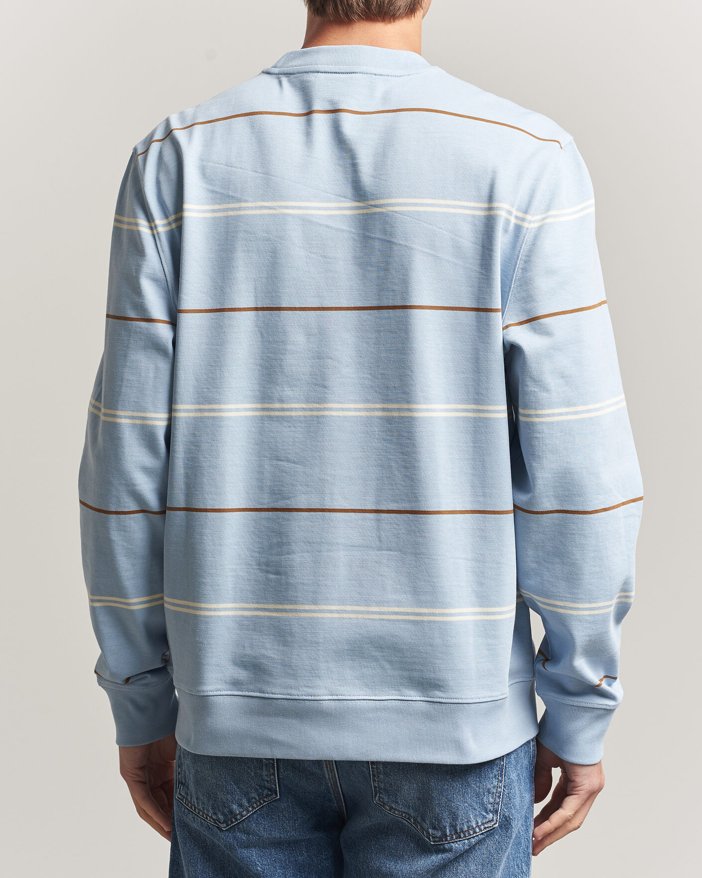 Mies | Puserot | PS Paul Smith | Cotton Striped Sweater Light Blue