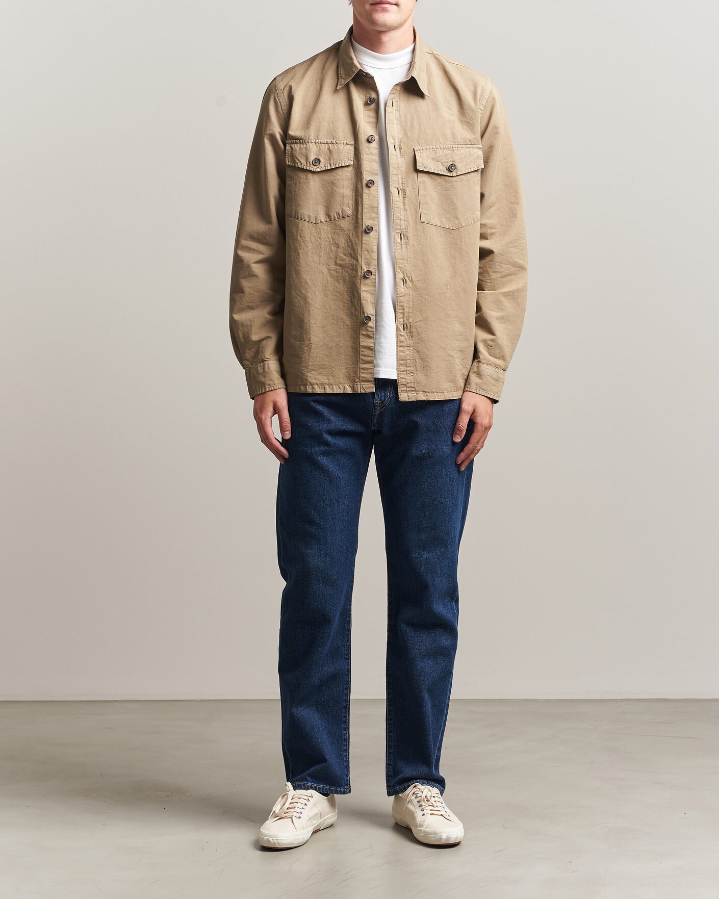 Mies | Kauluspaidat | PS Paul Smith | Casual Fit Cotton Overshirt Beige