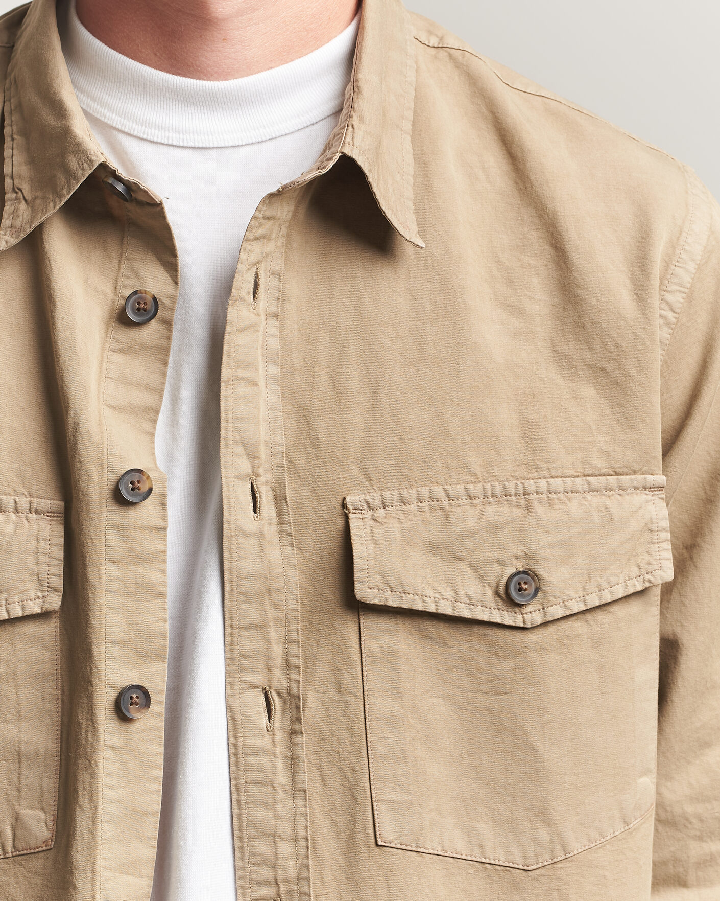 Mies | Kauluspaidat | PS Paul Smith | Casual Fit Cotton Overshirt Beige