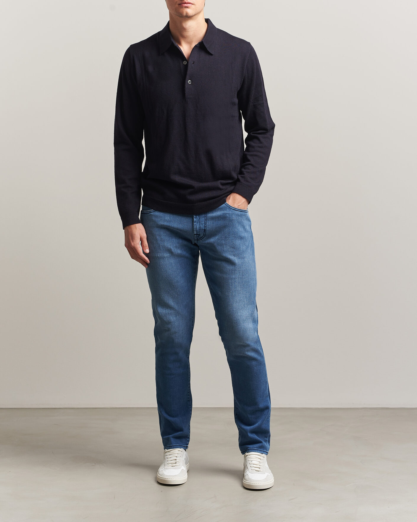 Mies | Farkut | Tramarossa | Michelangelo Stretch Relax Jeans Mid Blue