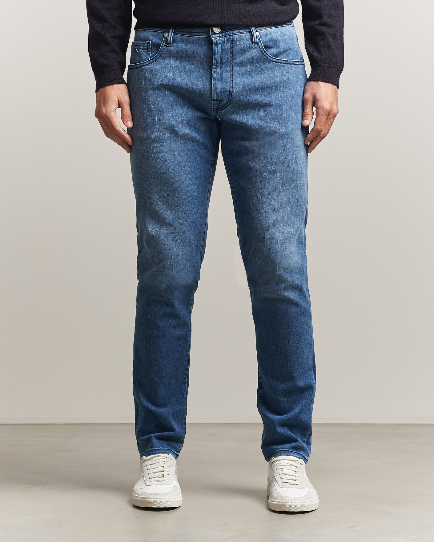Mies | Farkut | Tramarossa | Michelangelo Stretch Relax Jeans Mid Blue
