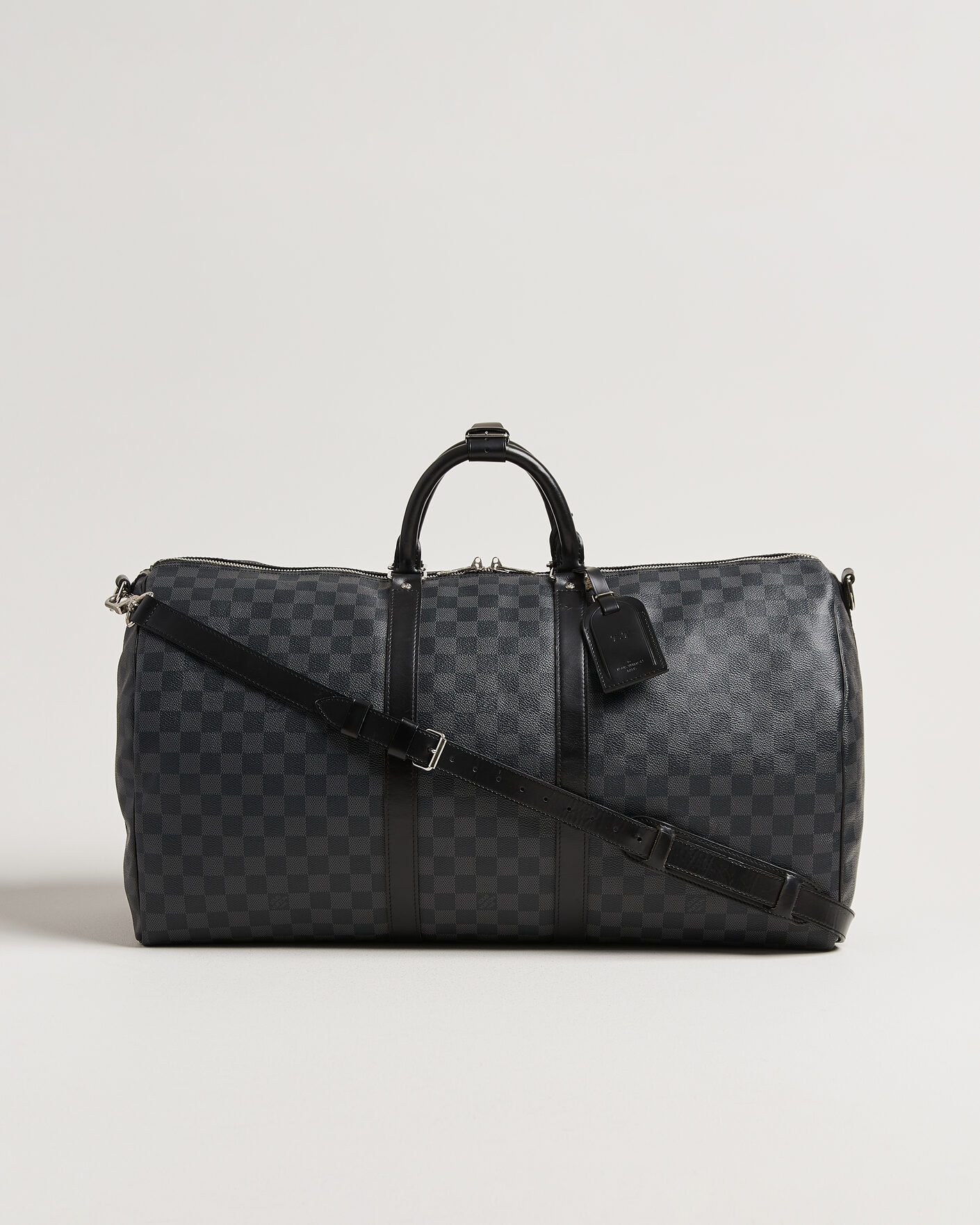 Mies | Pre-Owned & Vintage Bags | Louis Vuitton Pre-Owned | Keepall 55 Bandouliére Damier Graphite