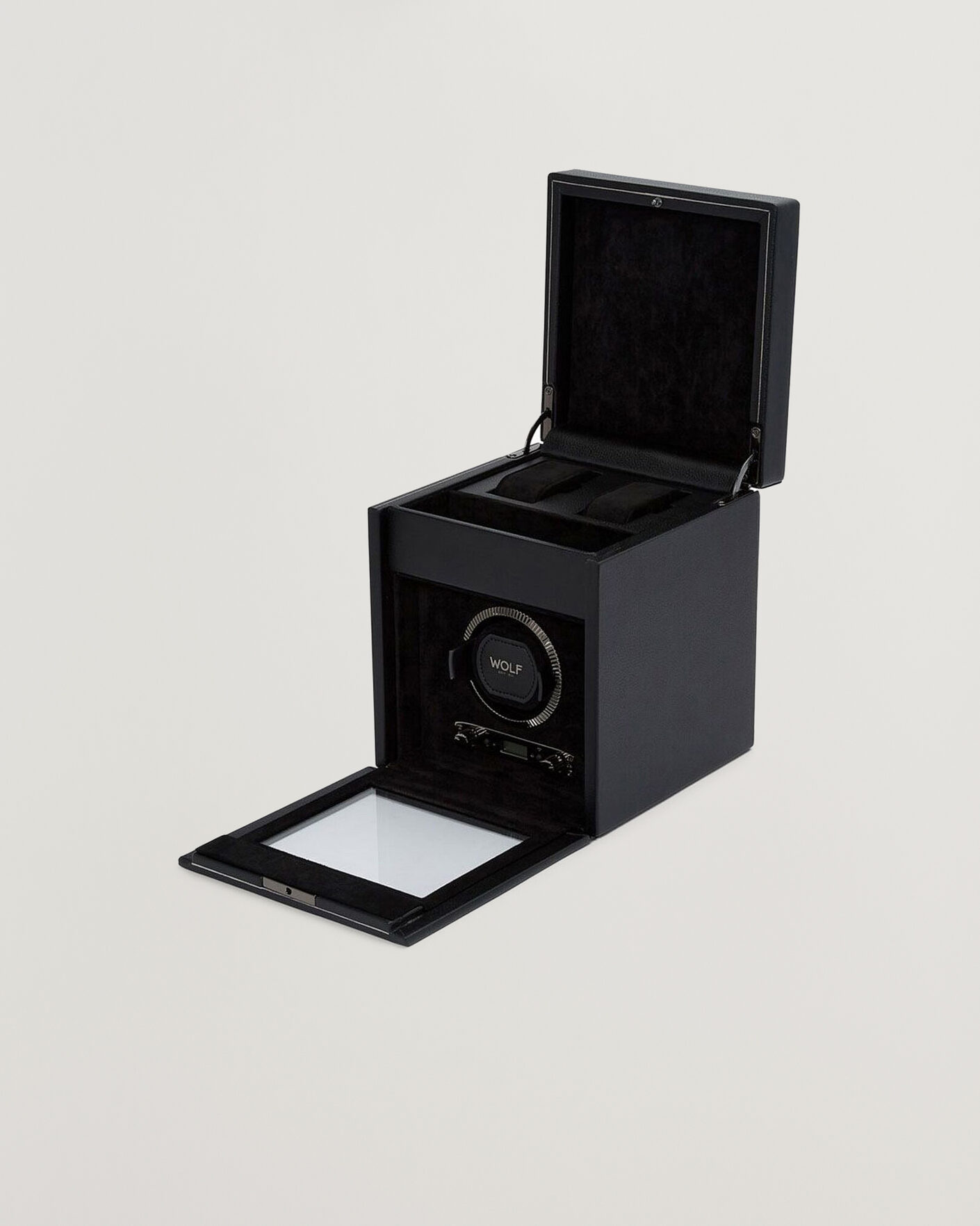 Mies | Kello- ja korurasiat | WOLF | British Racing Single Watch Winder With Storage Black
