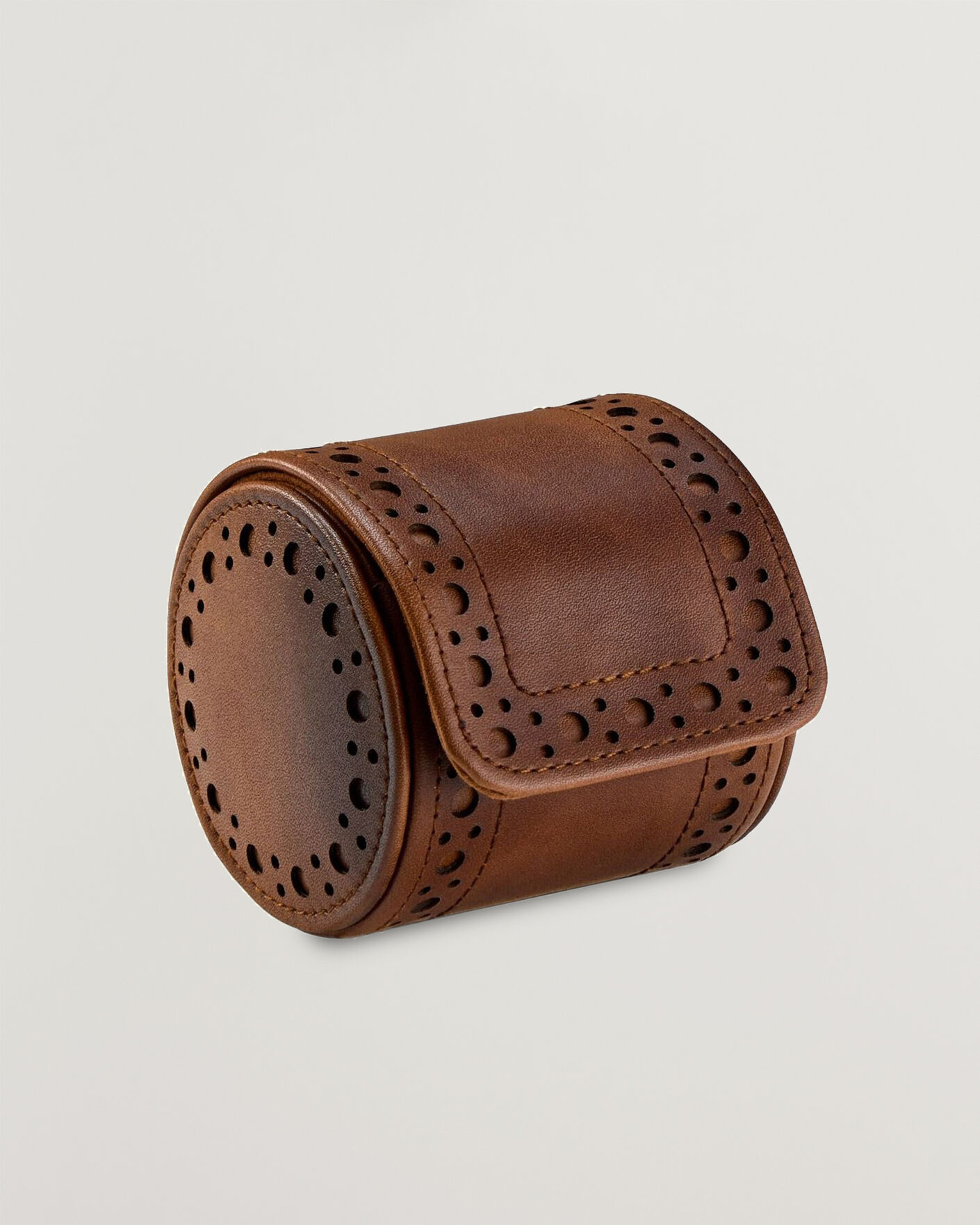 Mies | Kello- ja korurasiat | WOLF | Brouge Single Watch Roll Burnished Brown