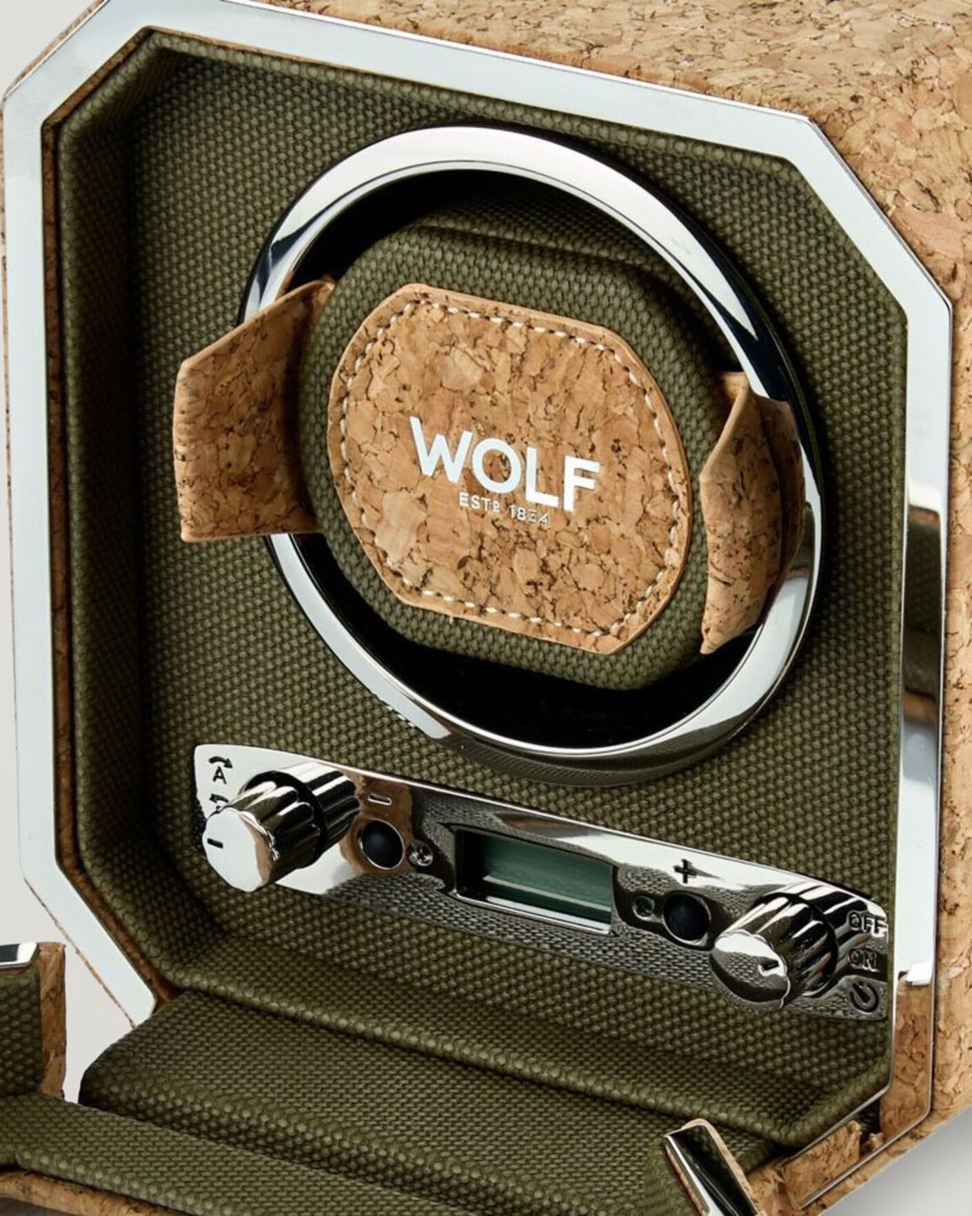Mies | Kello- ja korurasiat | WOLF | Cortica Single Watch Winder Cork