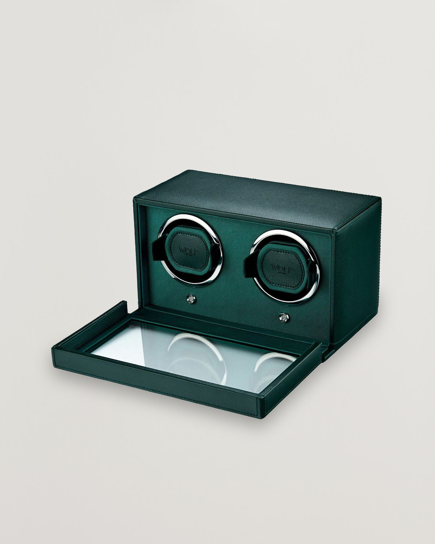 Mies | Kello- ja korurasiat | WOLF | Cub Double Watch Winder With Cover Green