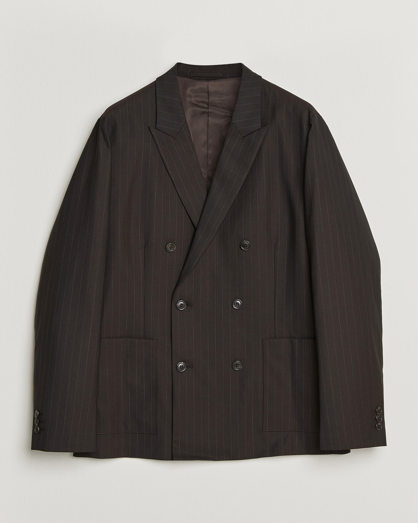 Mies | Pikkutakit | NN07 | Jordin Pinstriped Double Breasted Blazer Dark Brown