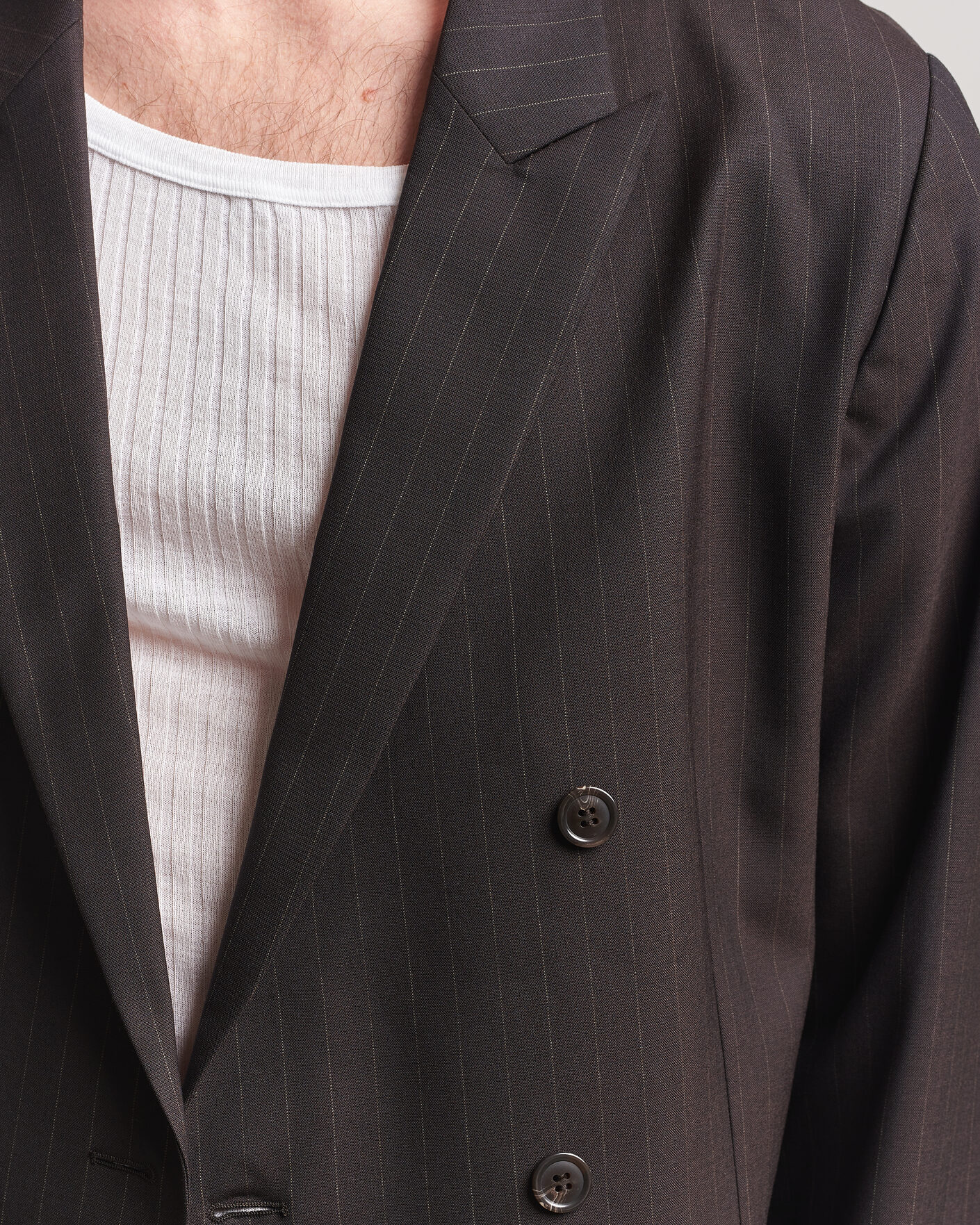 Mies | Pikkutakit | NN07 | Jordin Pinstriped Double Breasted Blazer Dark Brown