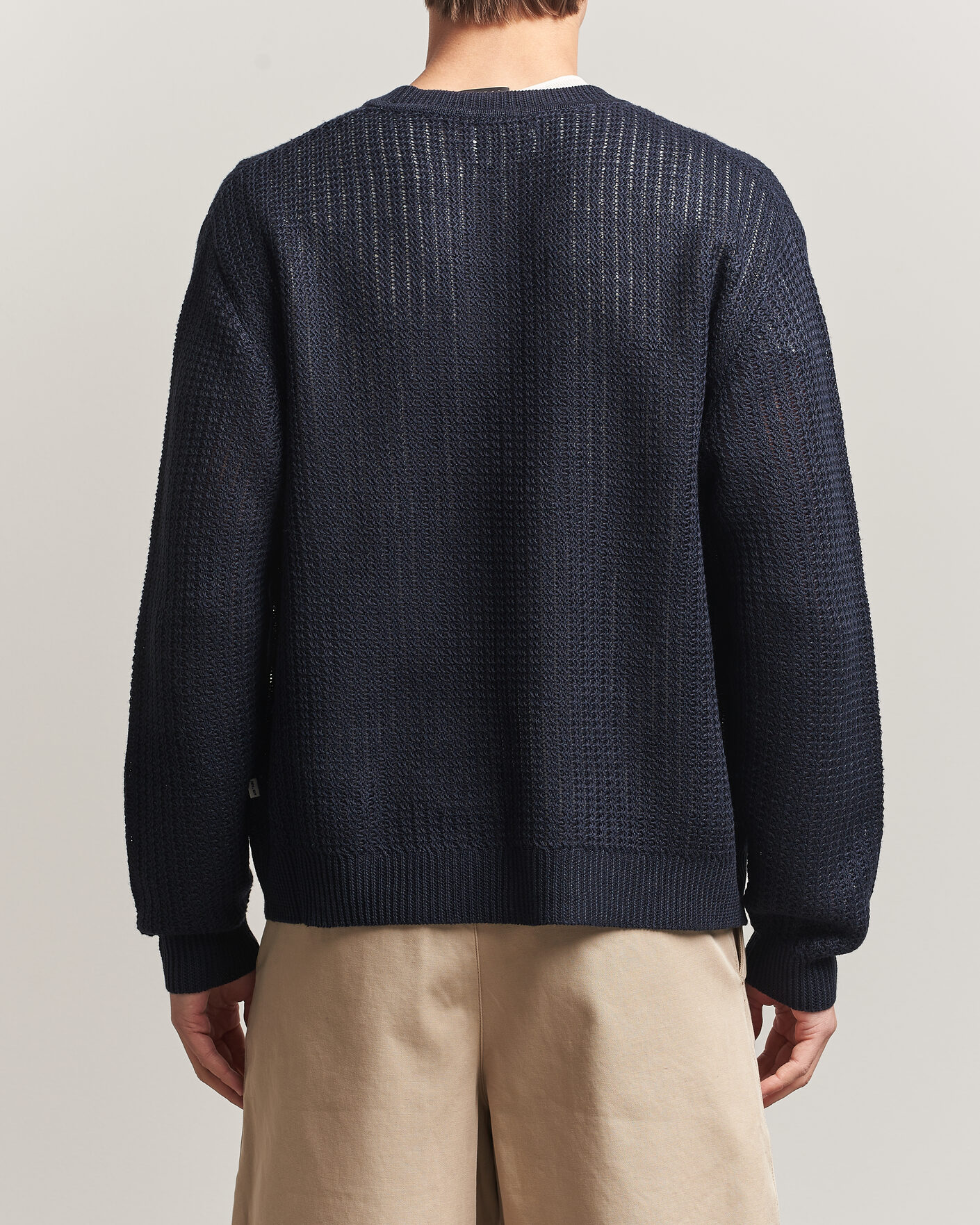 Mies | Puserot | NN07 | Tim Linen Knitted Cardigan Navy Blue