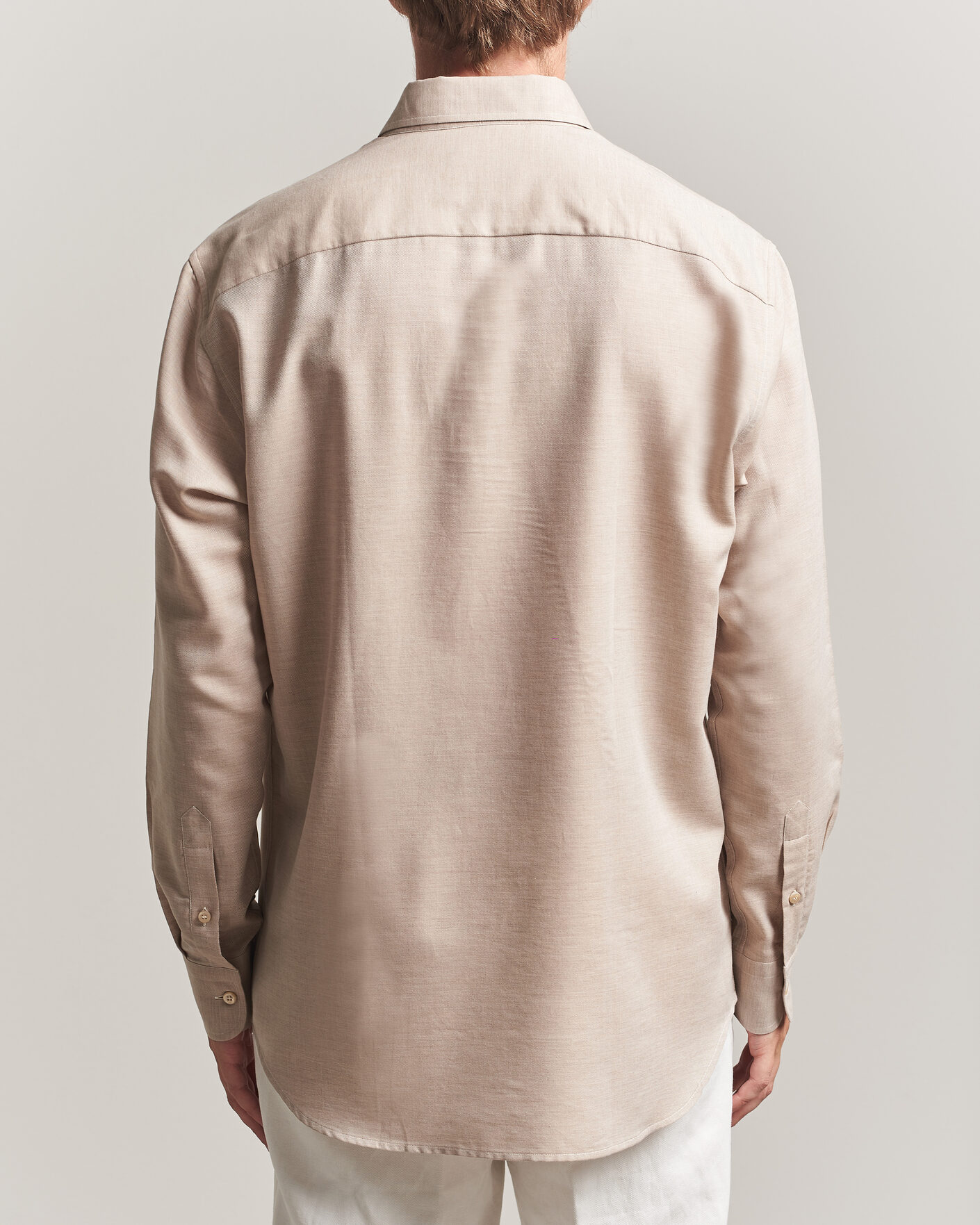Mies | Kauluspaidat | Brioni | Cotton/Cashmere Flannel Shirt Beige