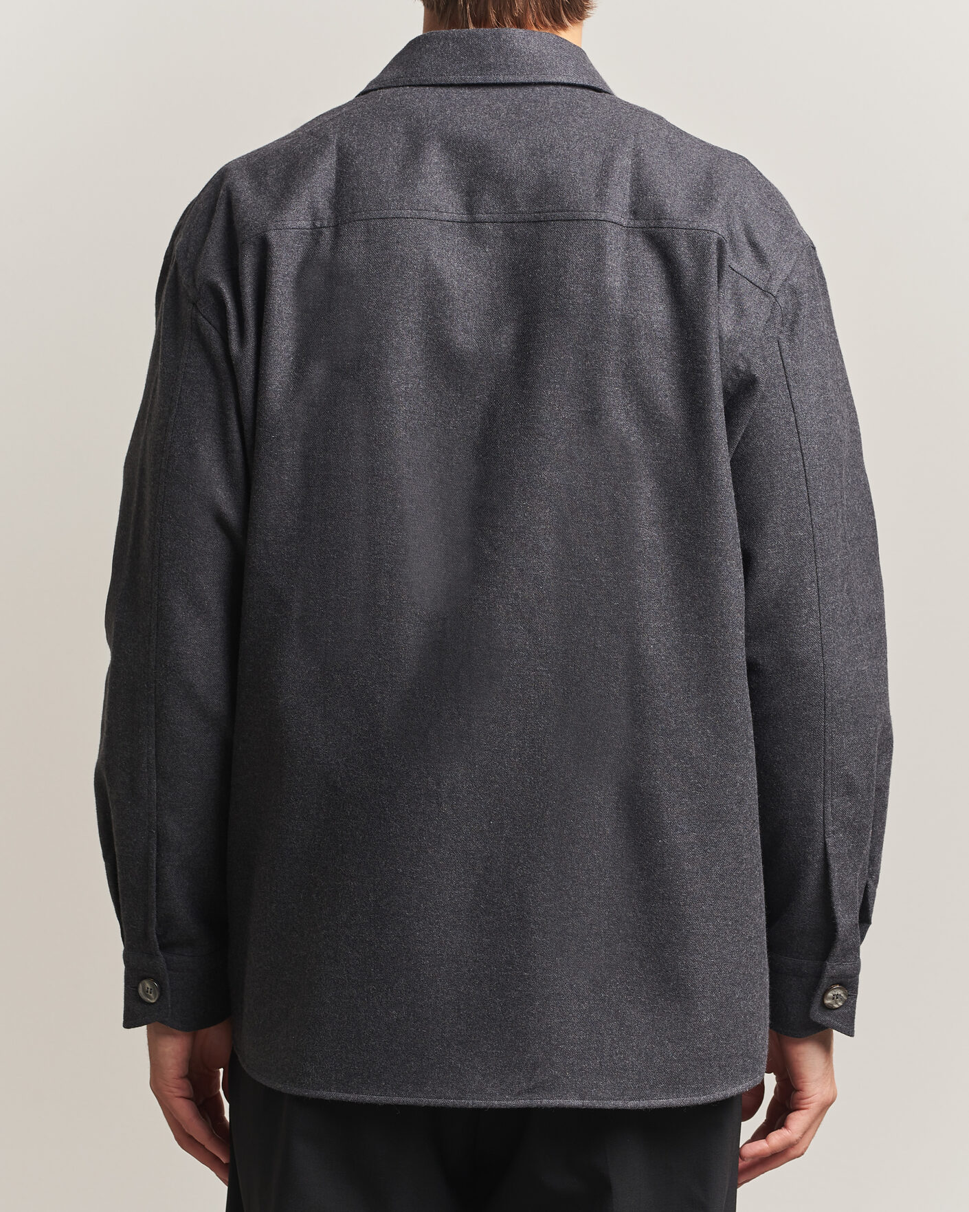 Mies | Kauluspaidat | Brioni | Cotton/Cashmere Overshirt Grey Melange