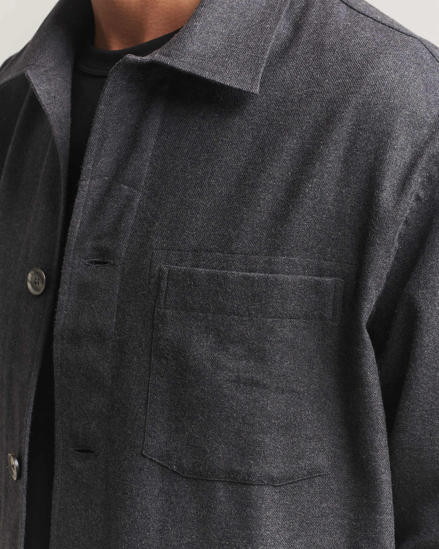 Mies | Kauluspaidat | Brioni | Cotton/Cashmere Overshirt Grey Melange