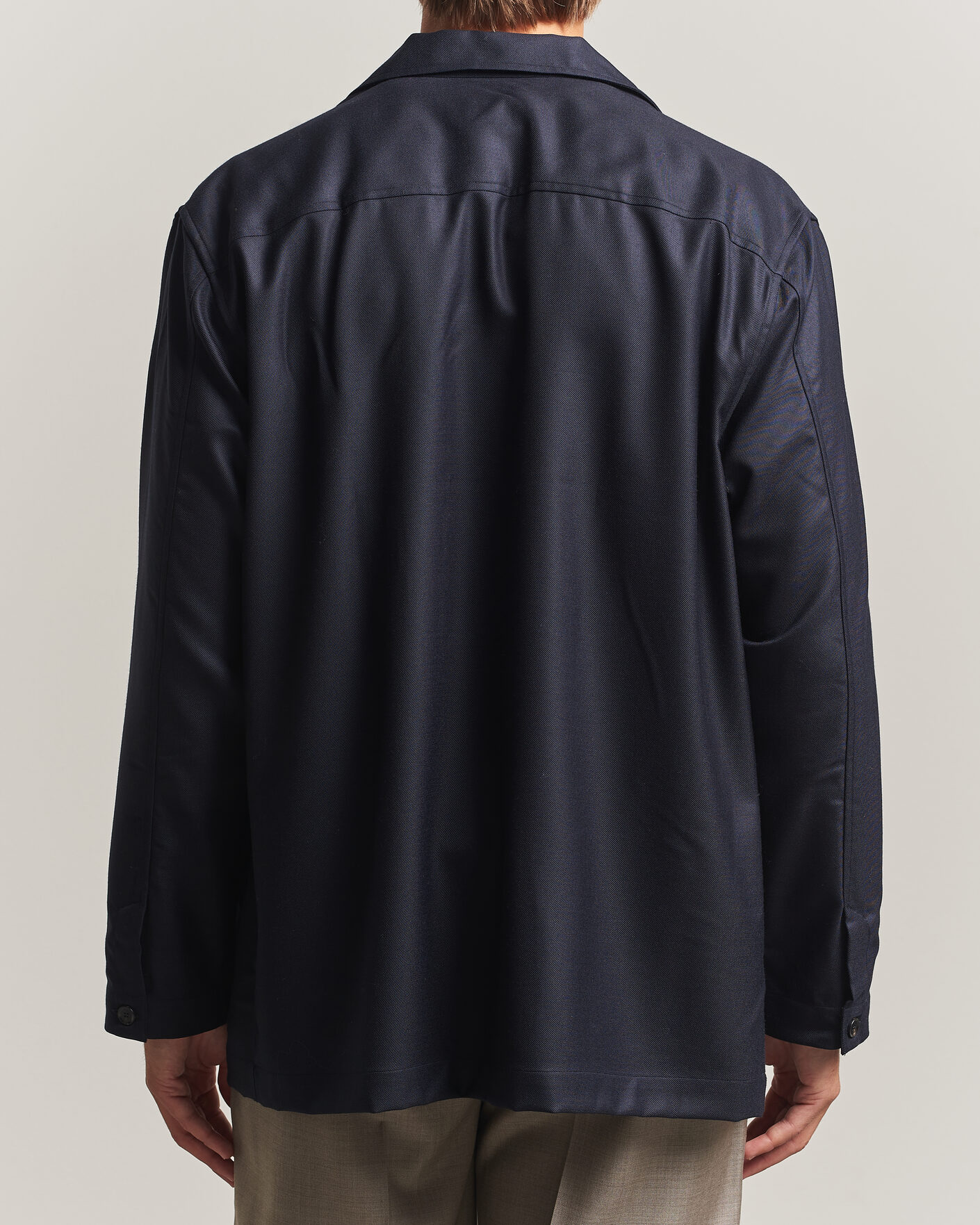 Mies | Takit | Brioni | Wool/Cashmere Shirt Jacket Navy