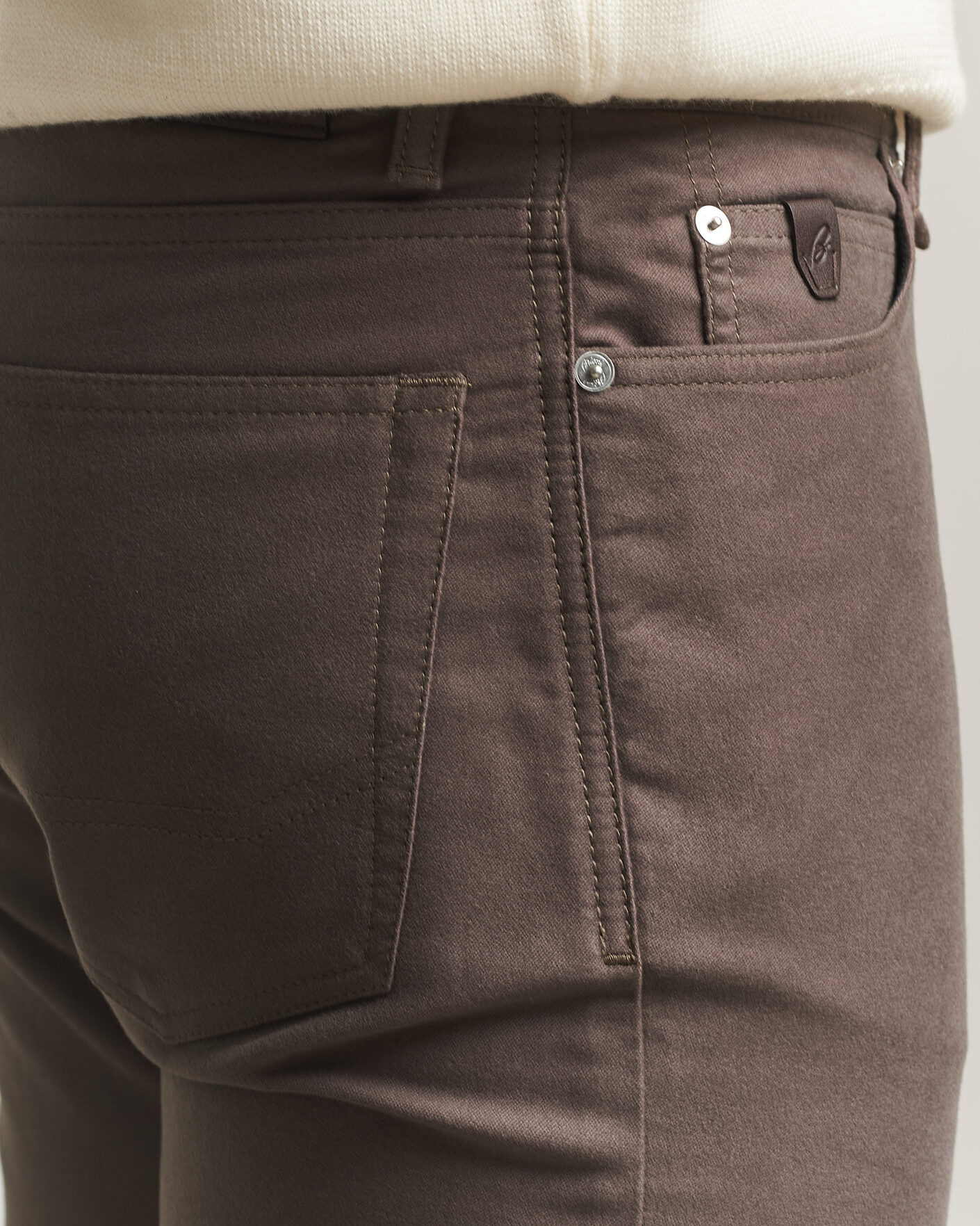 Mies | Housut | Brioni | 5-Pocket Moleskine Pants Grey