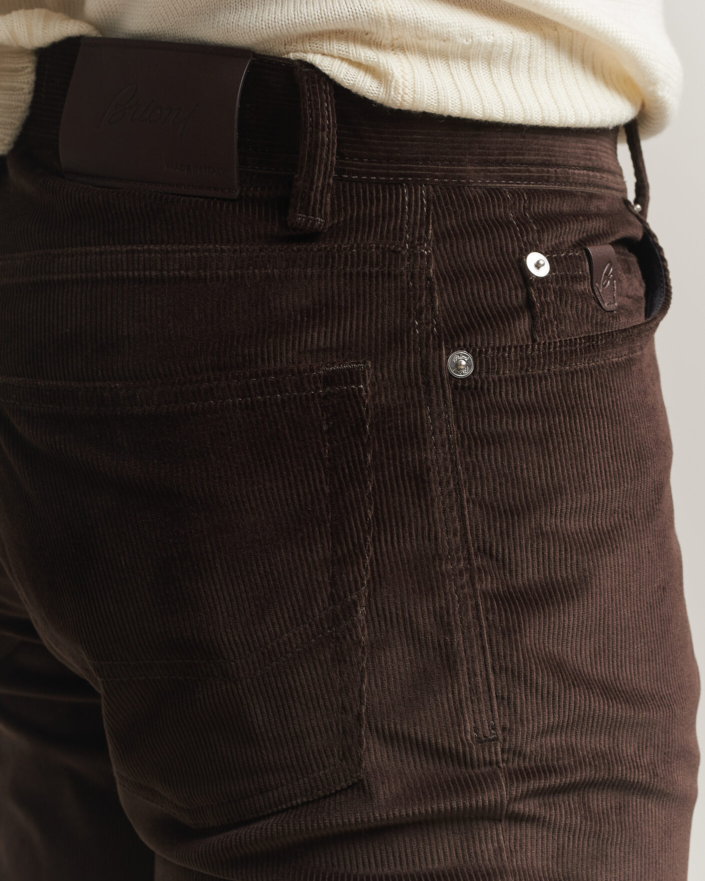 Mies | Housut | Brioni | 5-Pocket Corduroy Pants Dark Brown