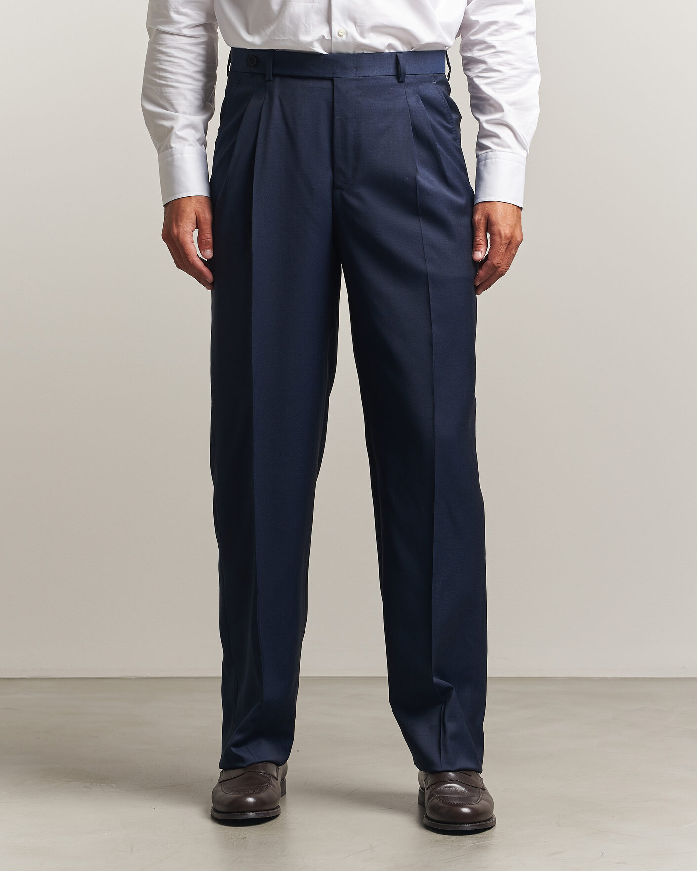 Mies | Housut | Brioni | Capri Wool Trousers Navy