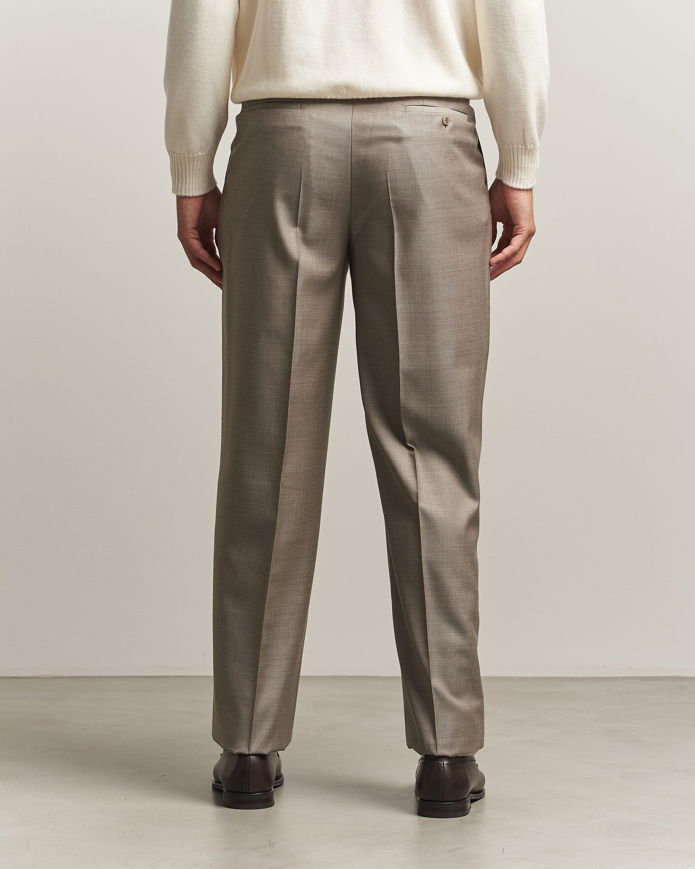 Mies | Housut | Brioni | Capri Wool Trousers Beige