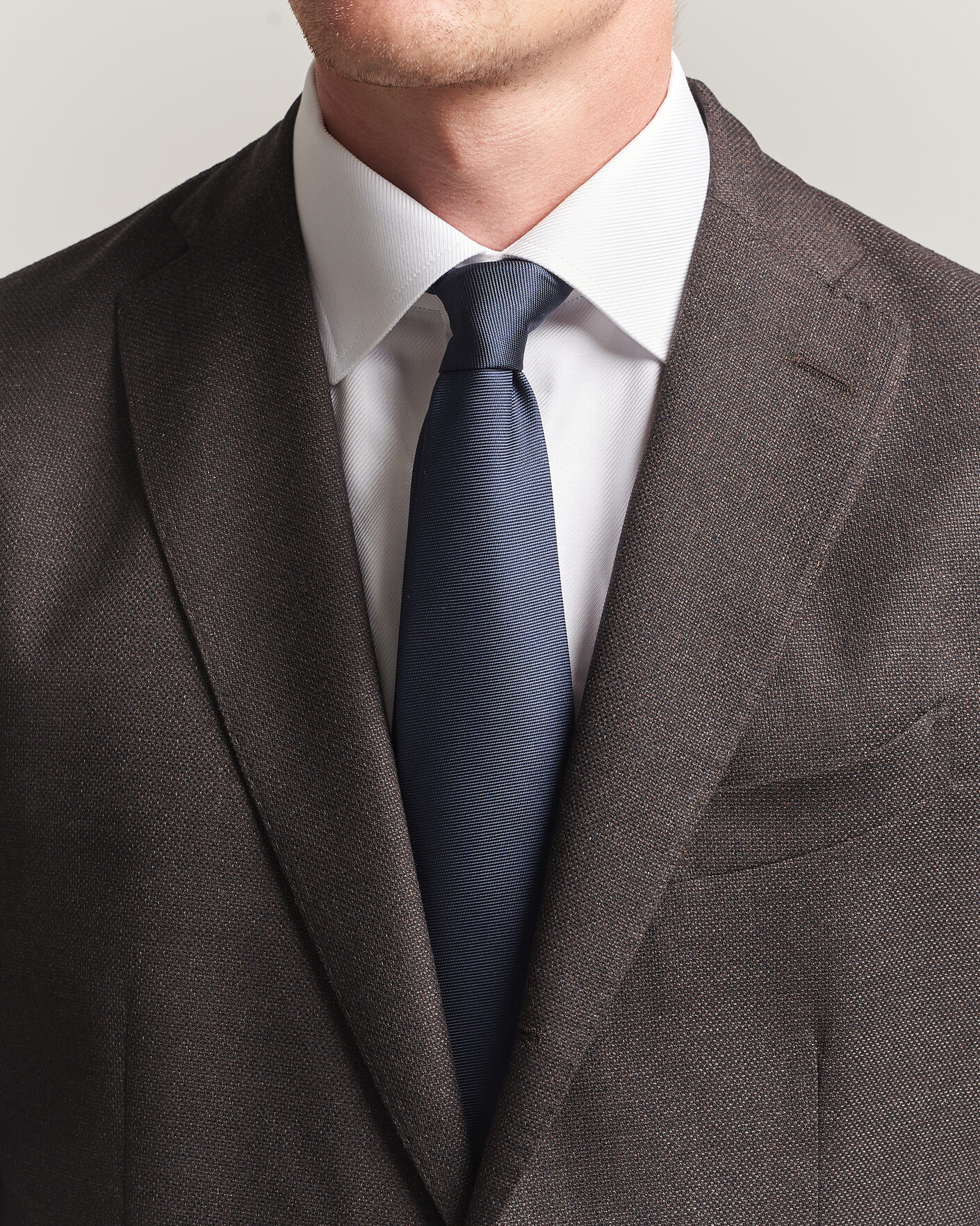 Mies | Solmiot | Brioni | Embroidered Logo Silk Tie Navy