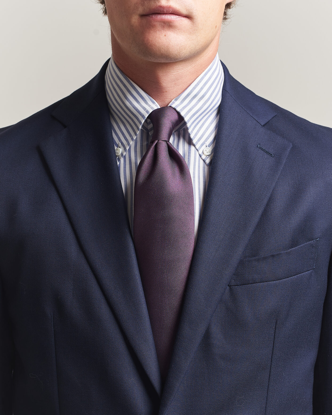 Mies | Solmiot | Brioni | Embroidered Logo Silk Tie Burgundy