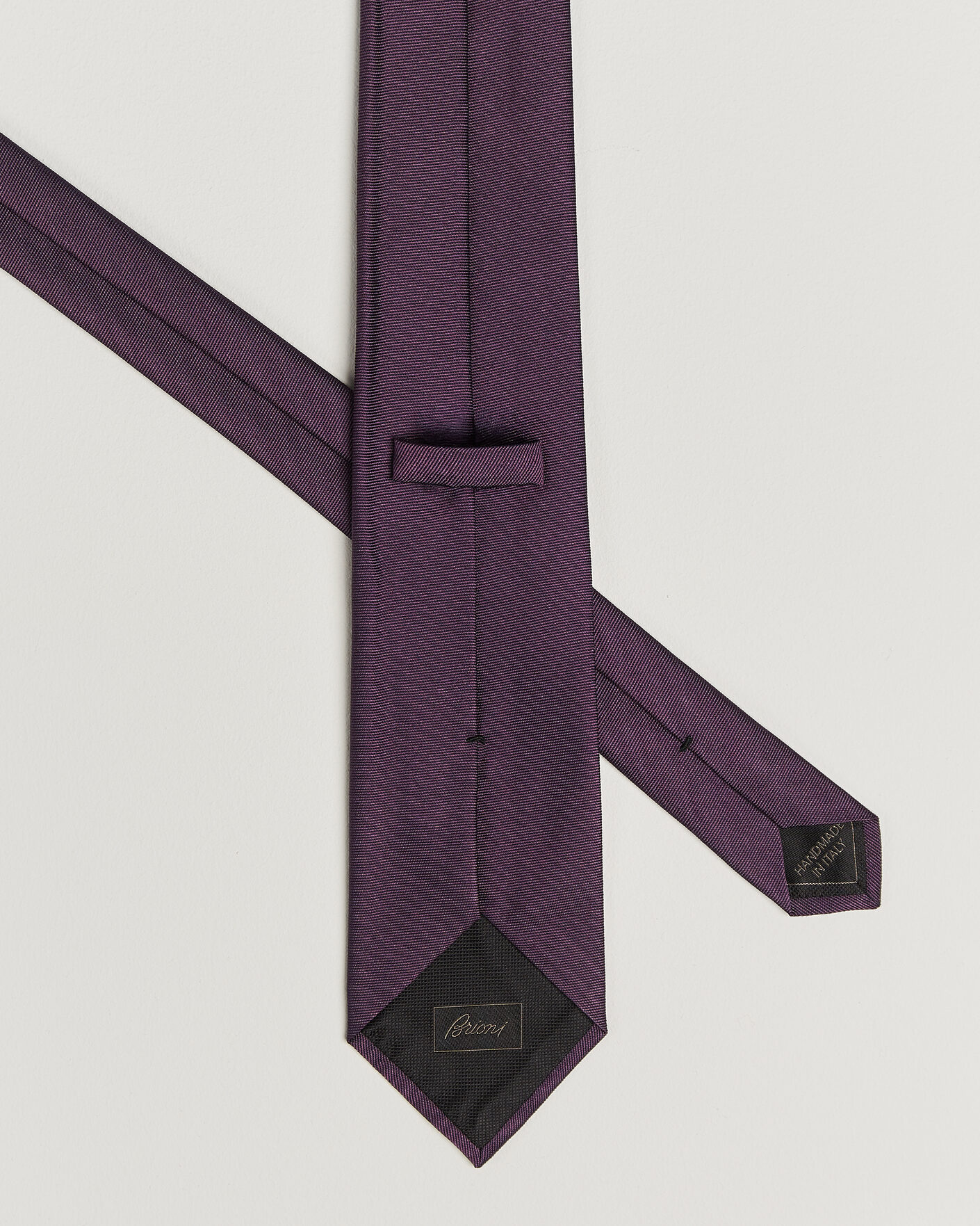Mies | Solmiot | Brioni | Embroidered Logo Silk Tie Burgundy