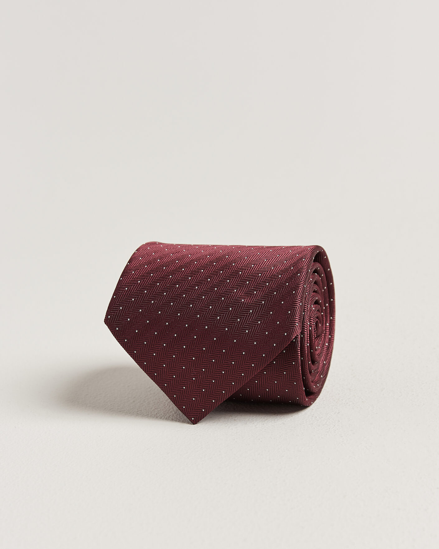 Mies | Solmiot | Brioni | Jacquard Dot Silk Tie Burgundy