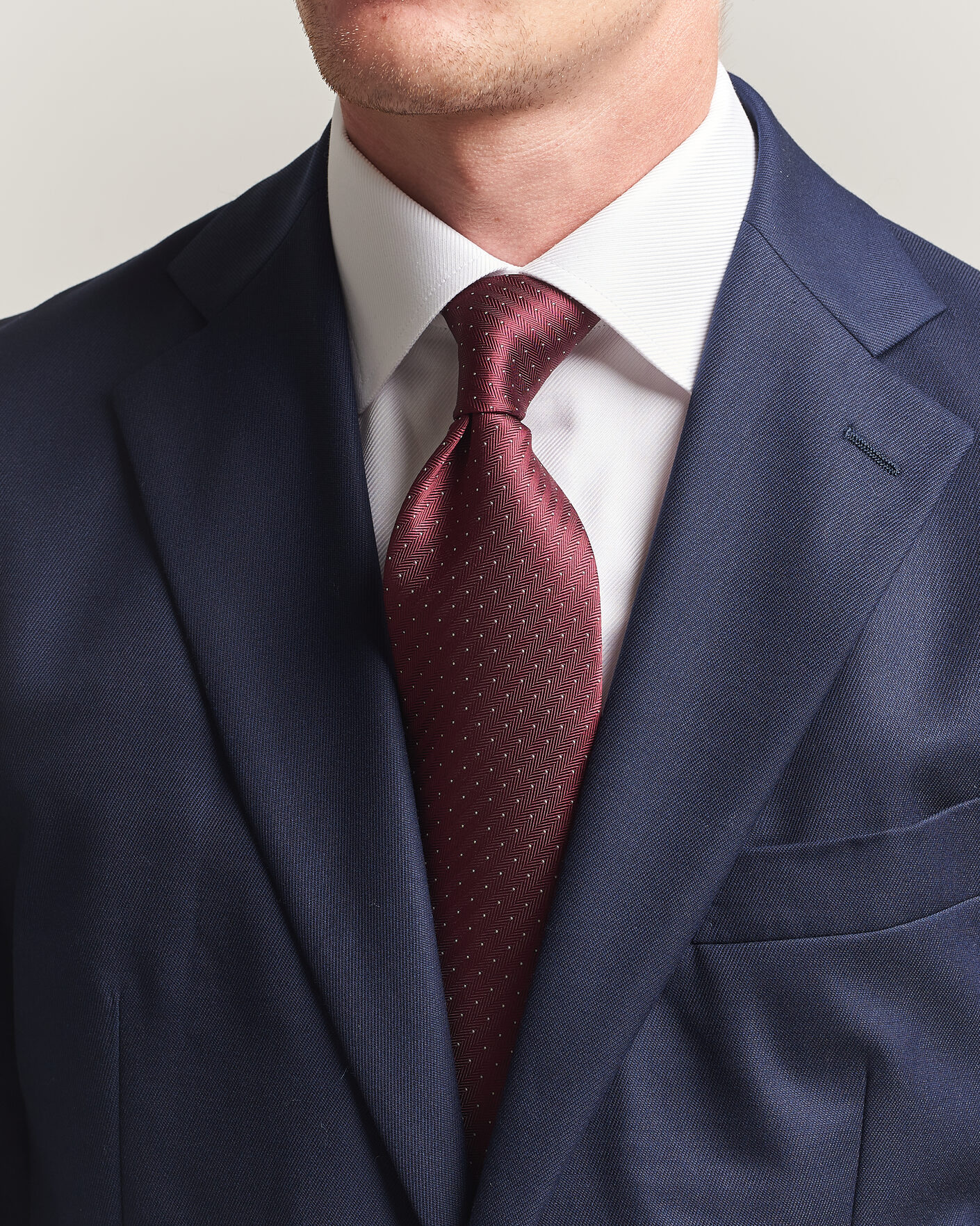 Mies | Solmiot | Brioni | Jacquard Dot Silk Tie Burgundy