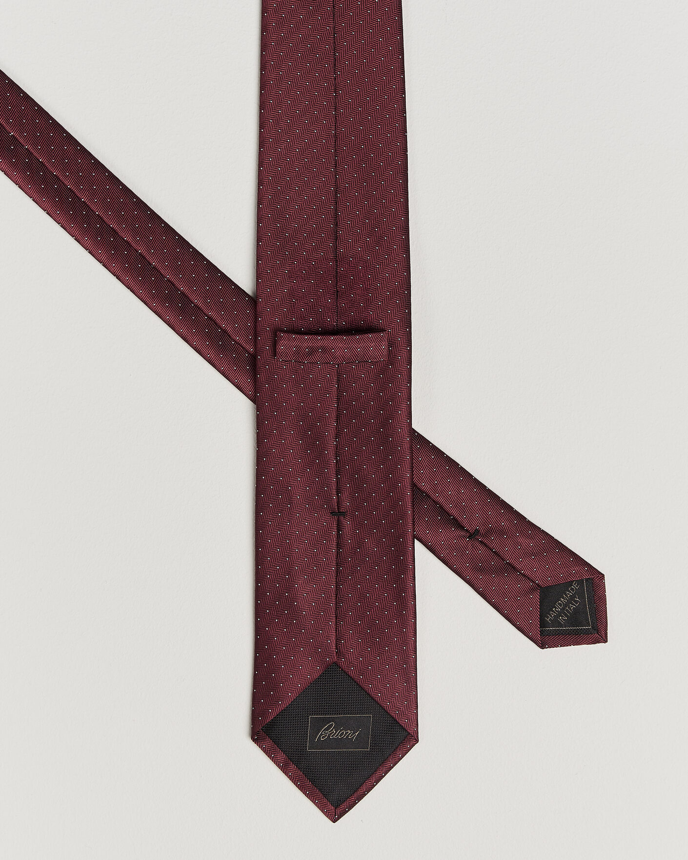Mies | Solmiot | Brioni | Jacquard Dot Silk Tie Burgundy