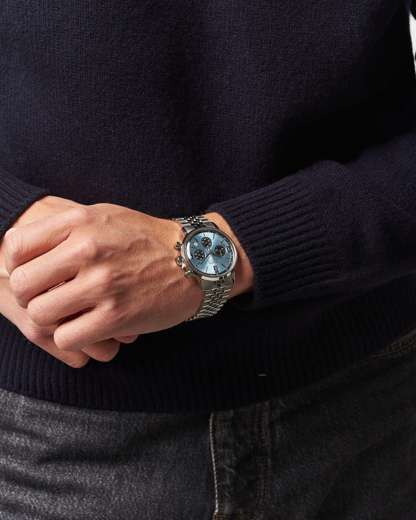 Mies | Timex Marlin Quartz Chronograph Steel 40mm Ice Blue Dial | Timex | Marlin Quartz Chronograph Steel 40mm Ice Blue Dial