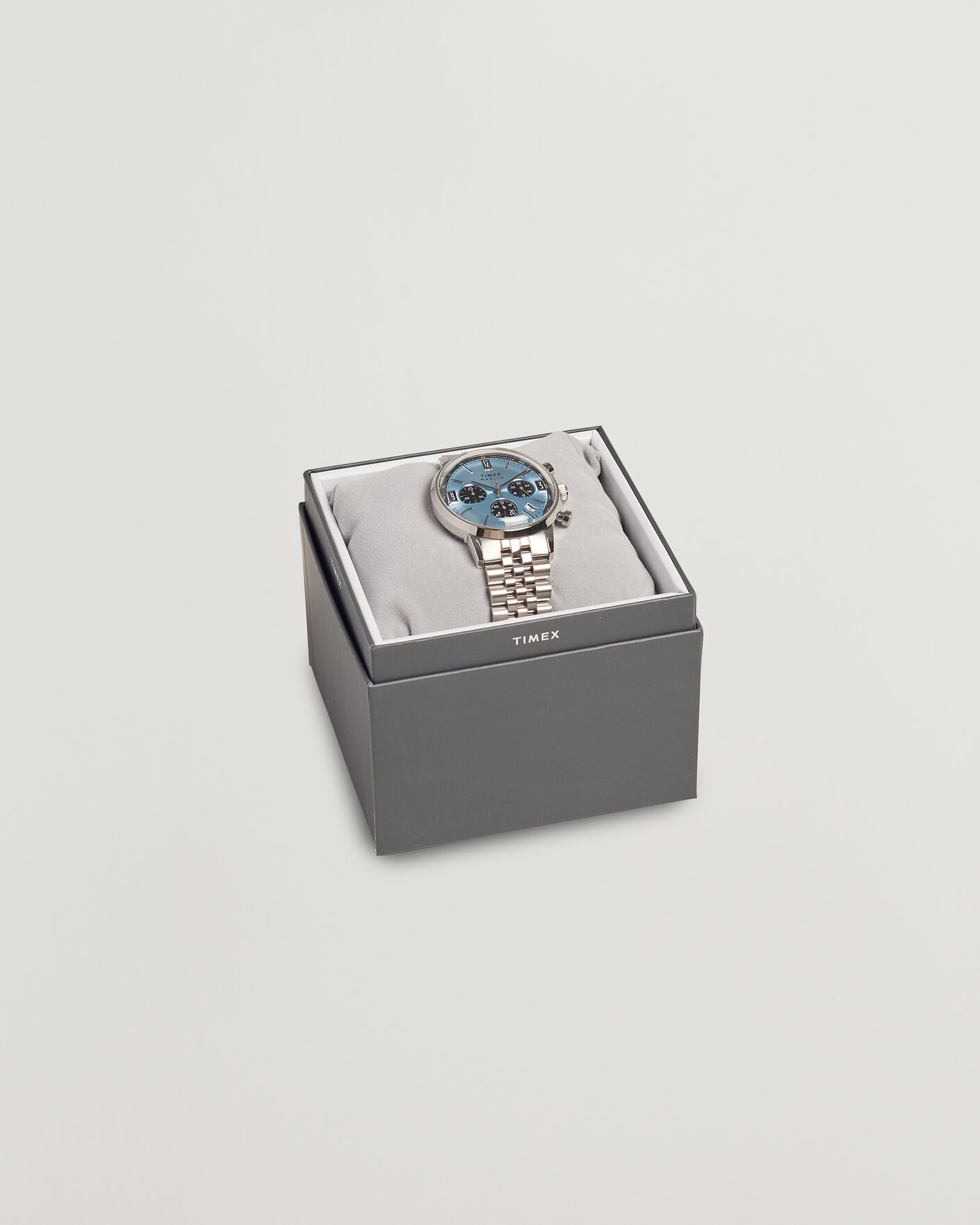 Mies | Timex Marlin Quartz Chronograph Steel 40mm Ice Blue Dial | Timex | Marlin Quartz Chronograph Steel 40mm Ice Blue Dial