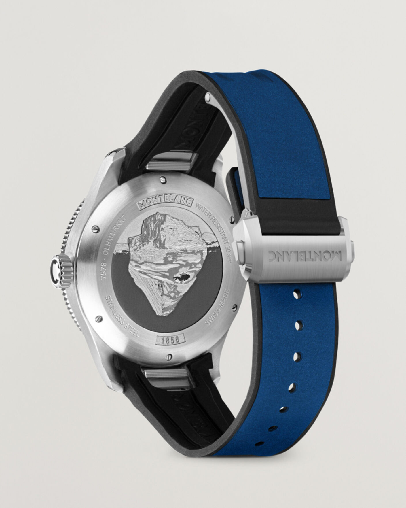 Mies | Montblanc Iced Sea Automatic Date Rubber Strap Blue | Montblanc | Iced Sea Automatic Date Rubber Strap Blue