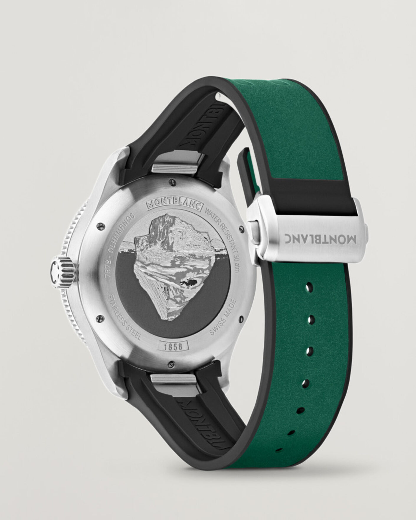 Mies | Montblanc Iced Sea Automatic Date Rubber Strap Green | Montblanc | Iced Sea Automatic Date Rubber Strap Green