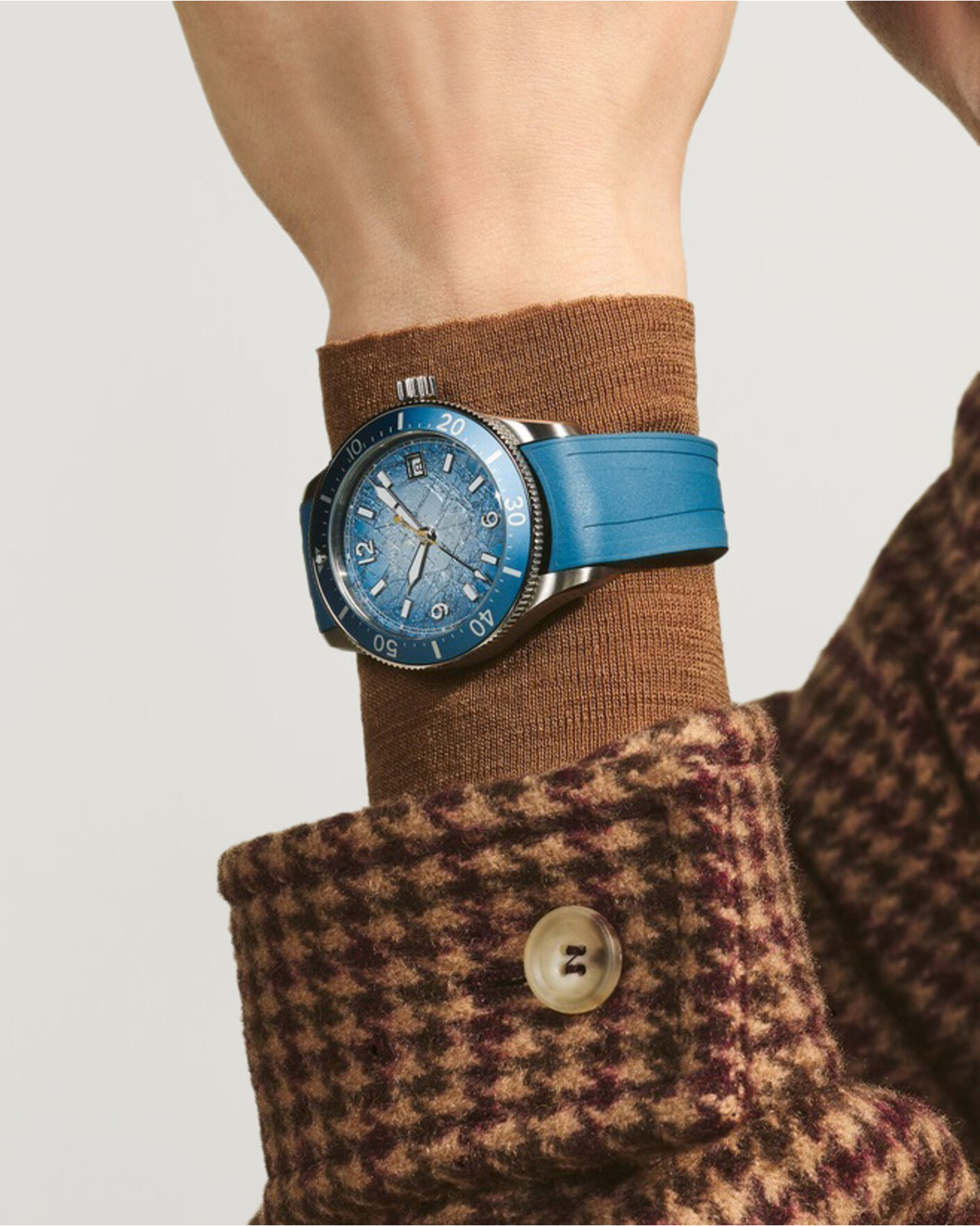 Mies | Montblanc Iced Sea Automatic Date 0 Oxygen Rubber Strap Light Blue | Montblanc | Iced Sea Automatic Date 0 Oxygen Rubber Strap Light Blue