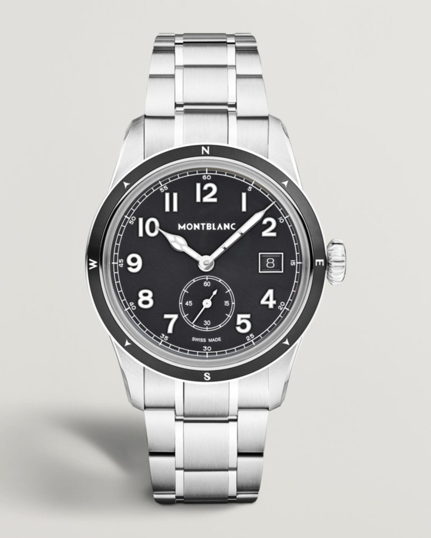 Mies | Teräsranneke | Montblanc | 1858 Small Second 0 Oxygen Black