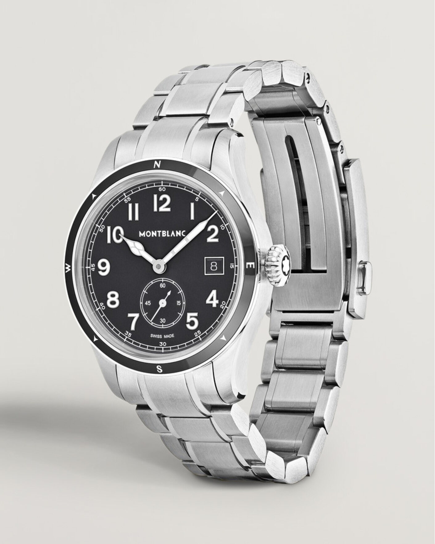 Mies | Teräsranneke | Montblanc | 1858 Small Second 0 Oxygen Black
