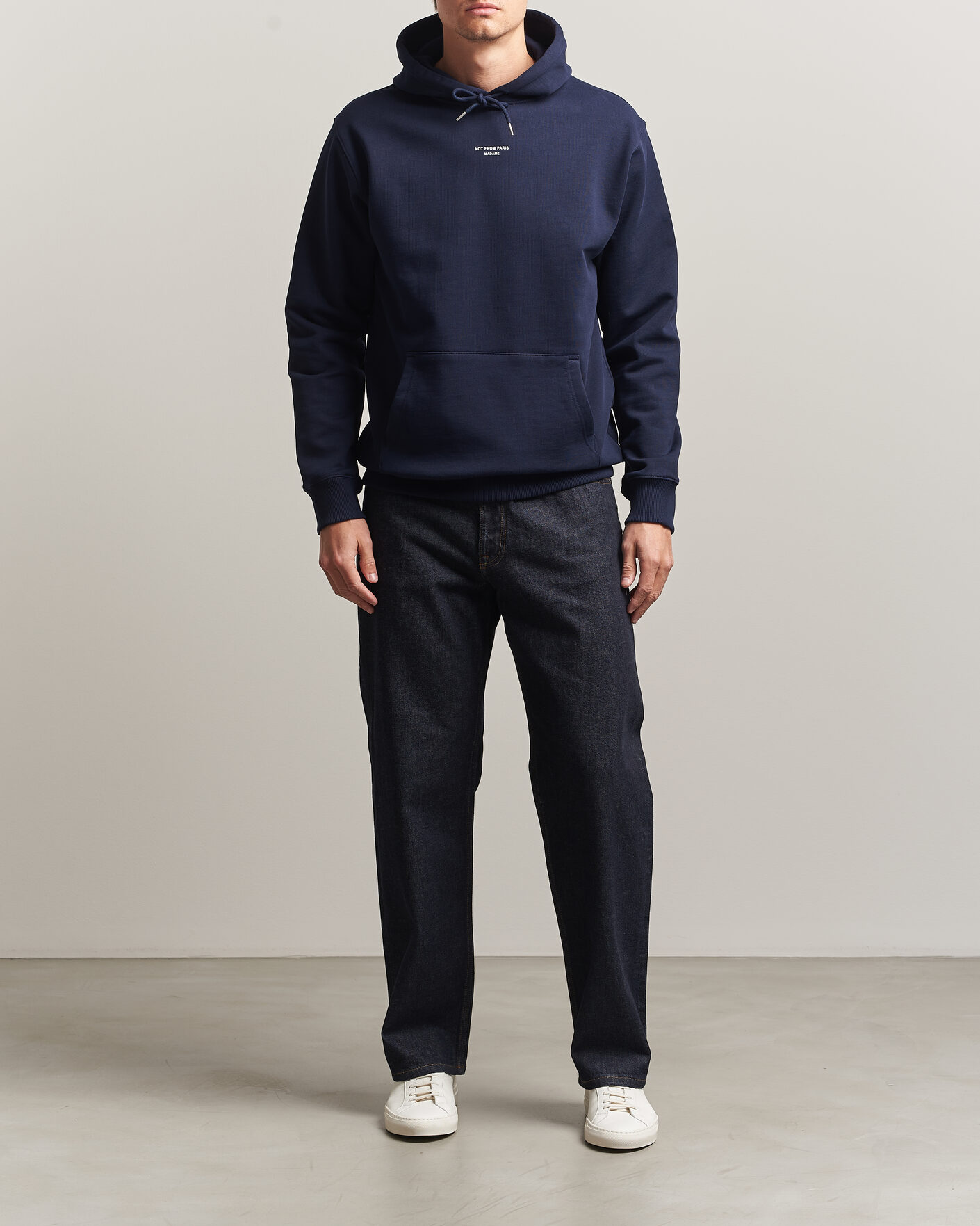 Mies | Puserot | Drôle de Monsieur | Classic Slogan Hoodie Navy
