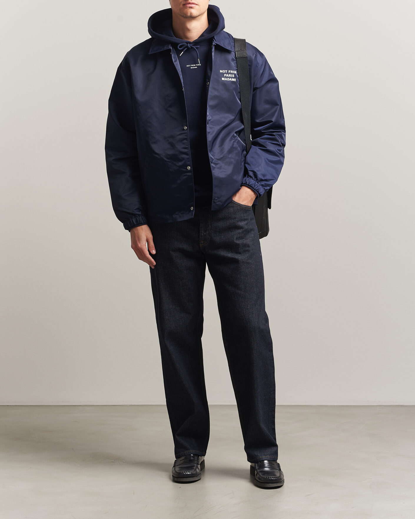 Mies | Takit | Drôle de Monsieur | La Veste Slogan Jacket Navy