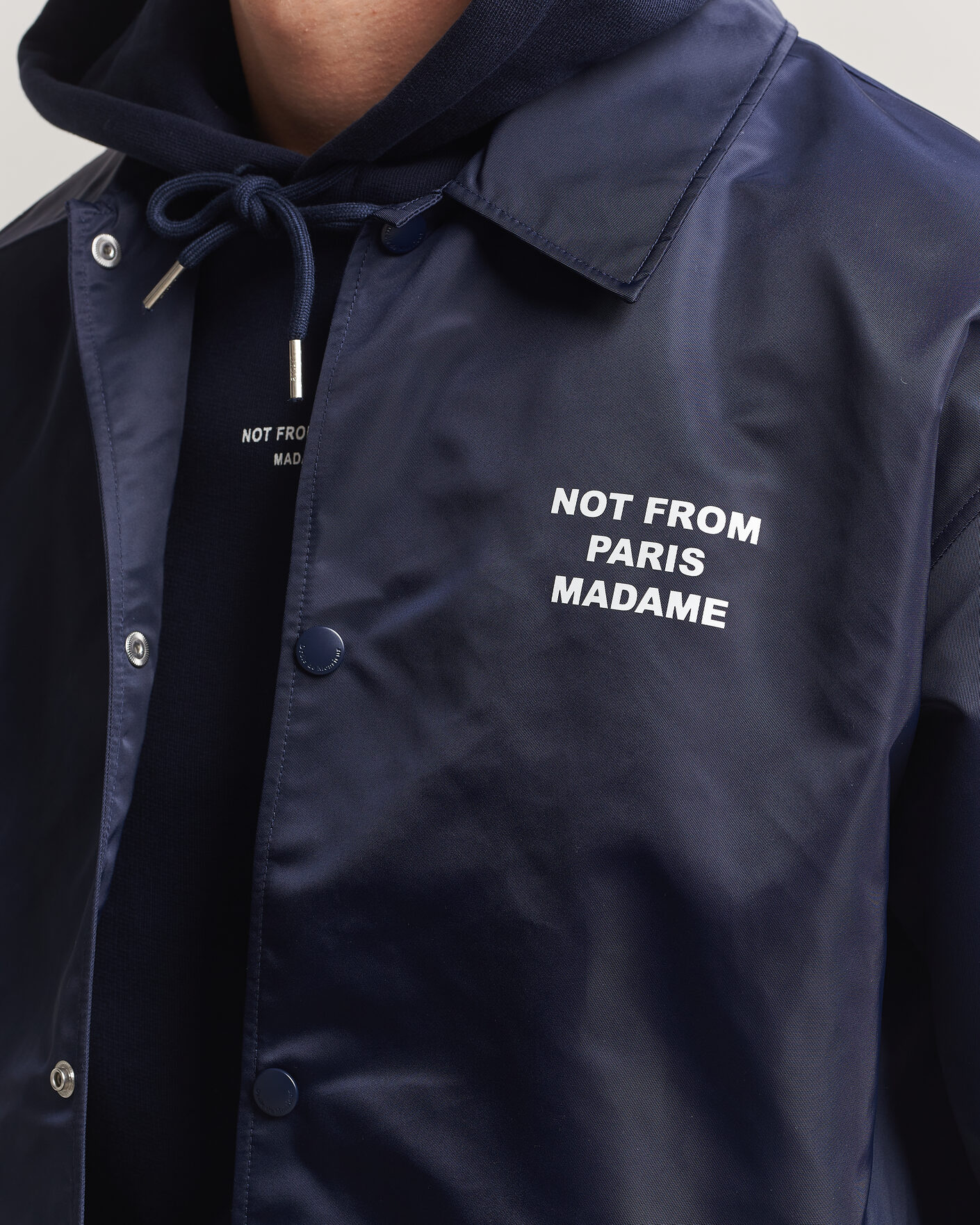 Mies | Takit | Drôle de Monsieur | La Veste Slogan Jacket Navy