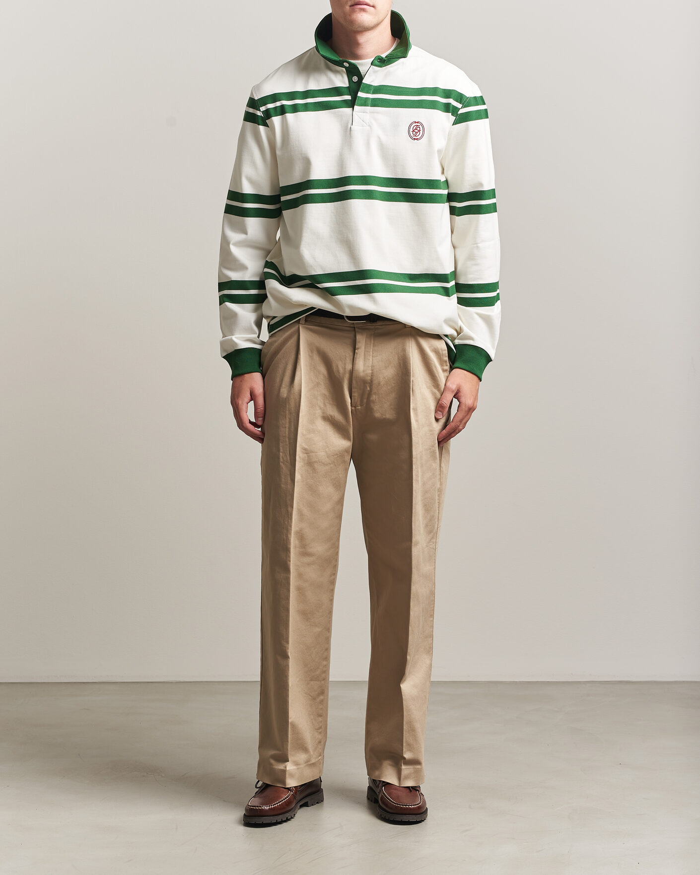 Mies | Puserot | Drôle de Monsieur | Ornament Striped Rugger Water Green