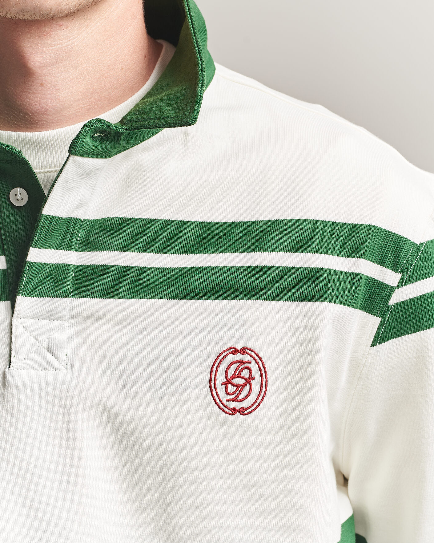 Mies | Puserot | Drôle de Monsieur | Ornament Striped Rugger Water Green