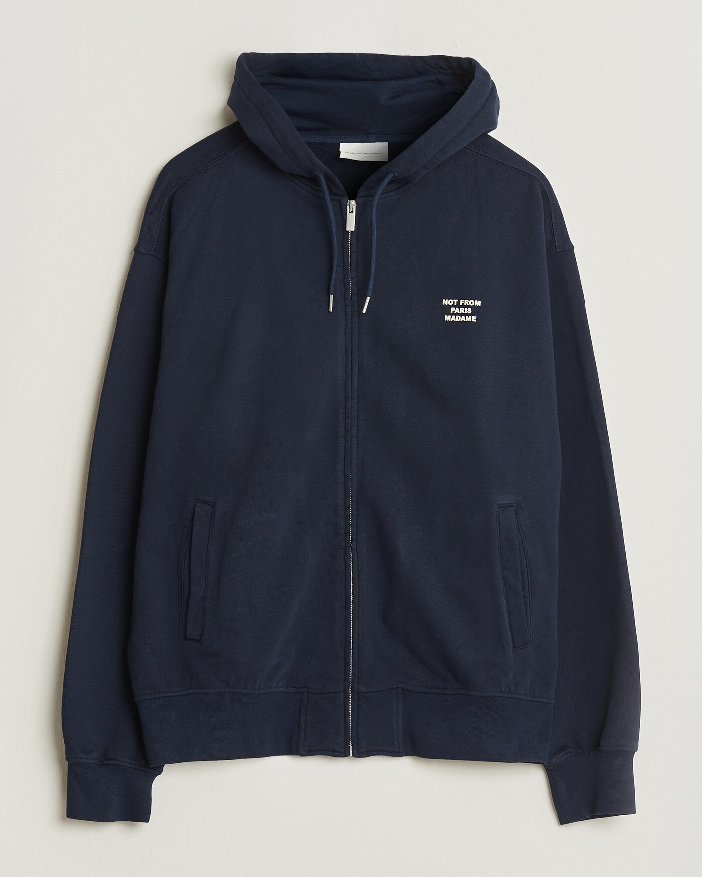 Mies | Puserot | Drôle de Monsieur | Slogan Full Zip Hoodie Navy