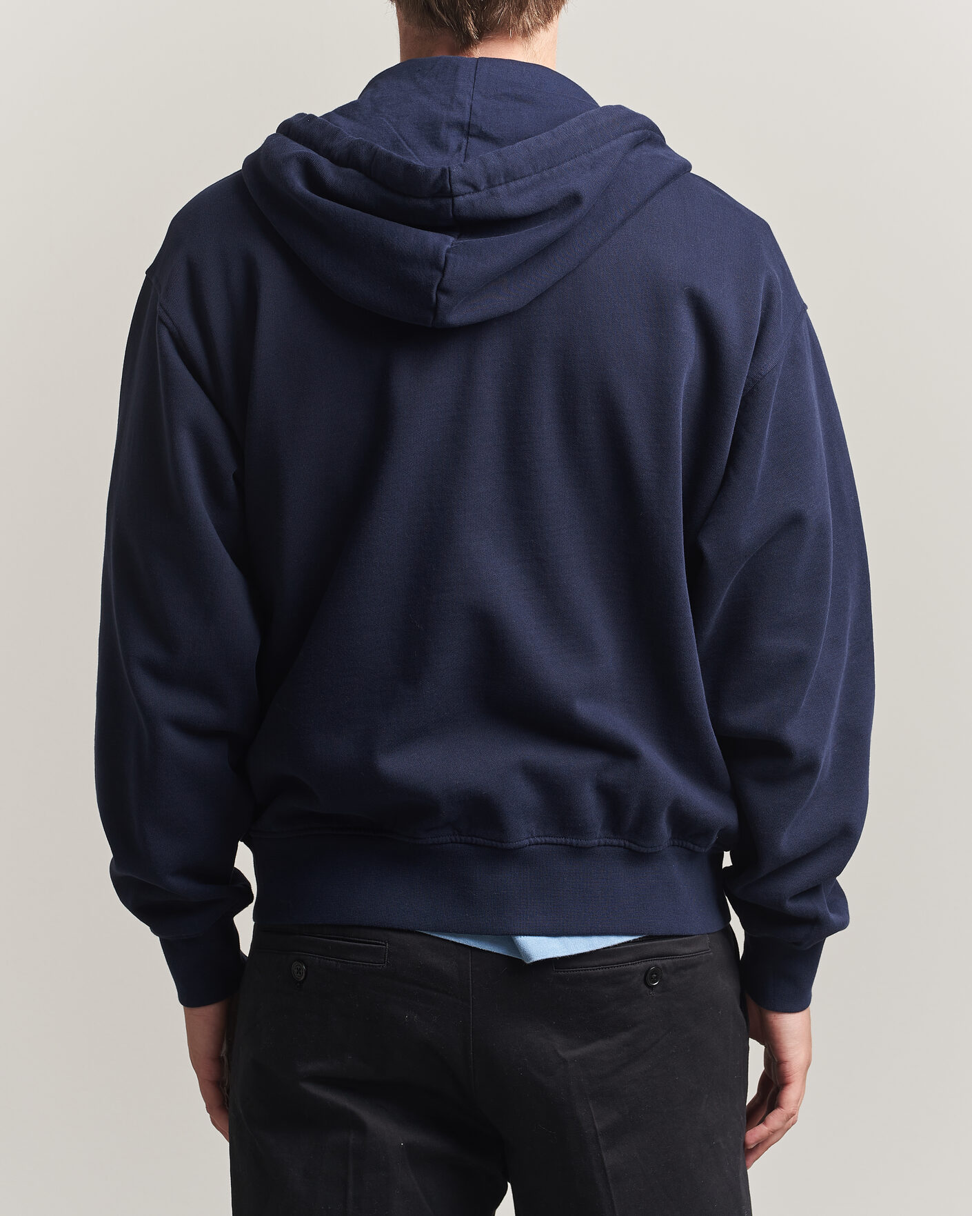 Mies | Puserot | Drôle de Monsieur | Slogan Full Zip Hoodie Navy