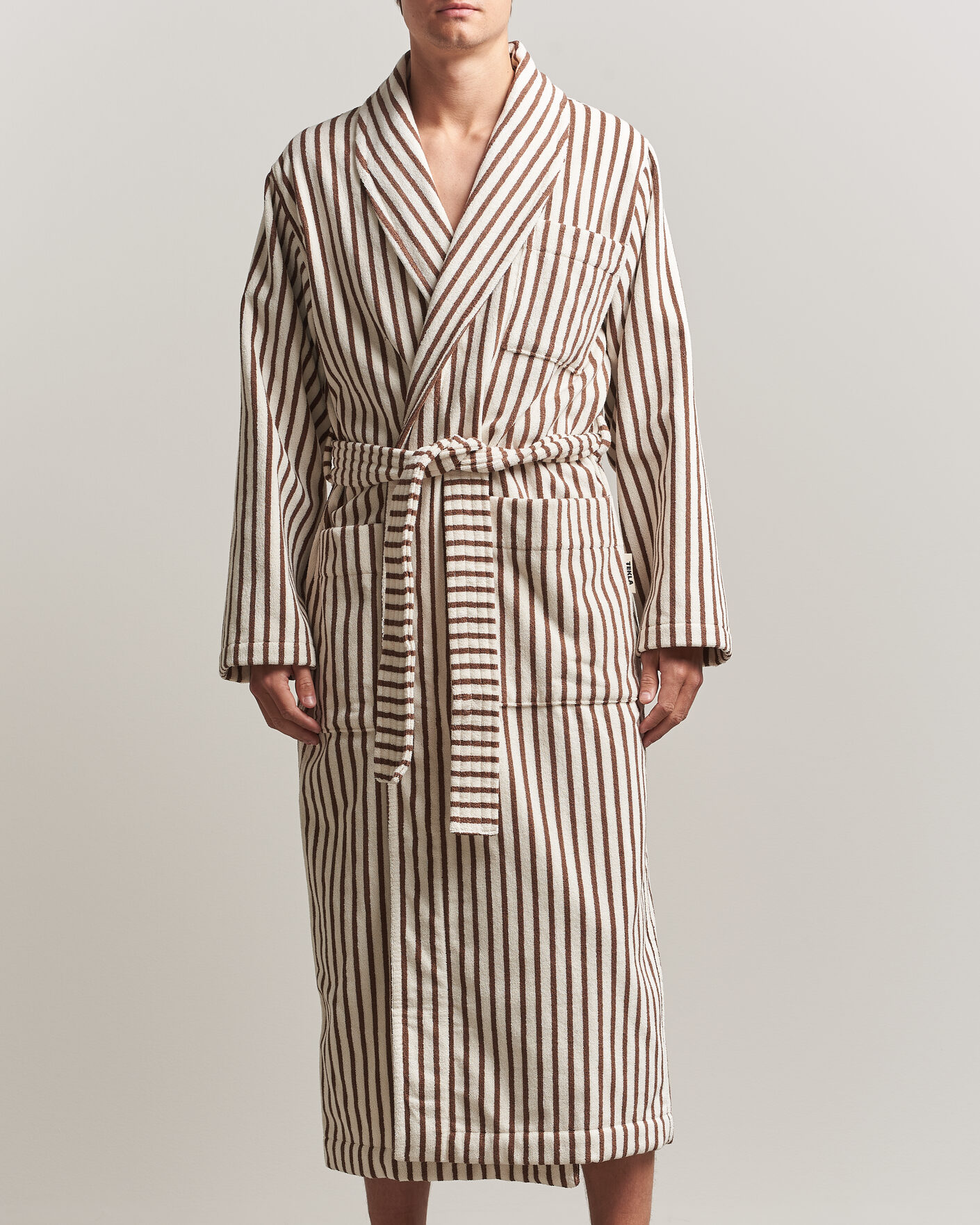 Mies | Yöpuvut ja kylpytakit | Tekla | Organic Terry Classic Bathrobe Kodiak Stripes