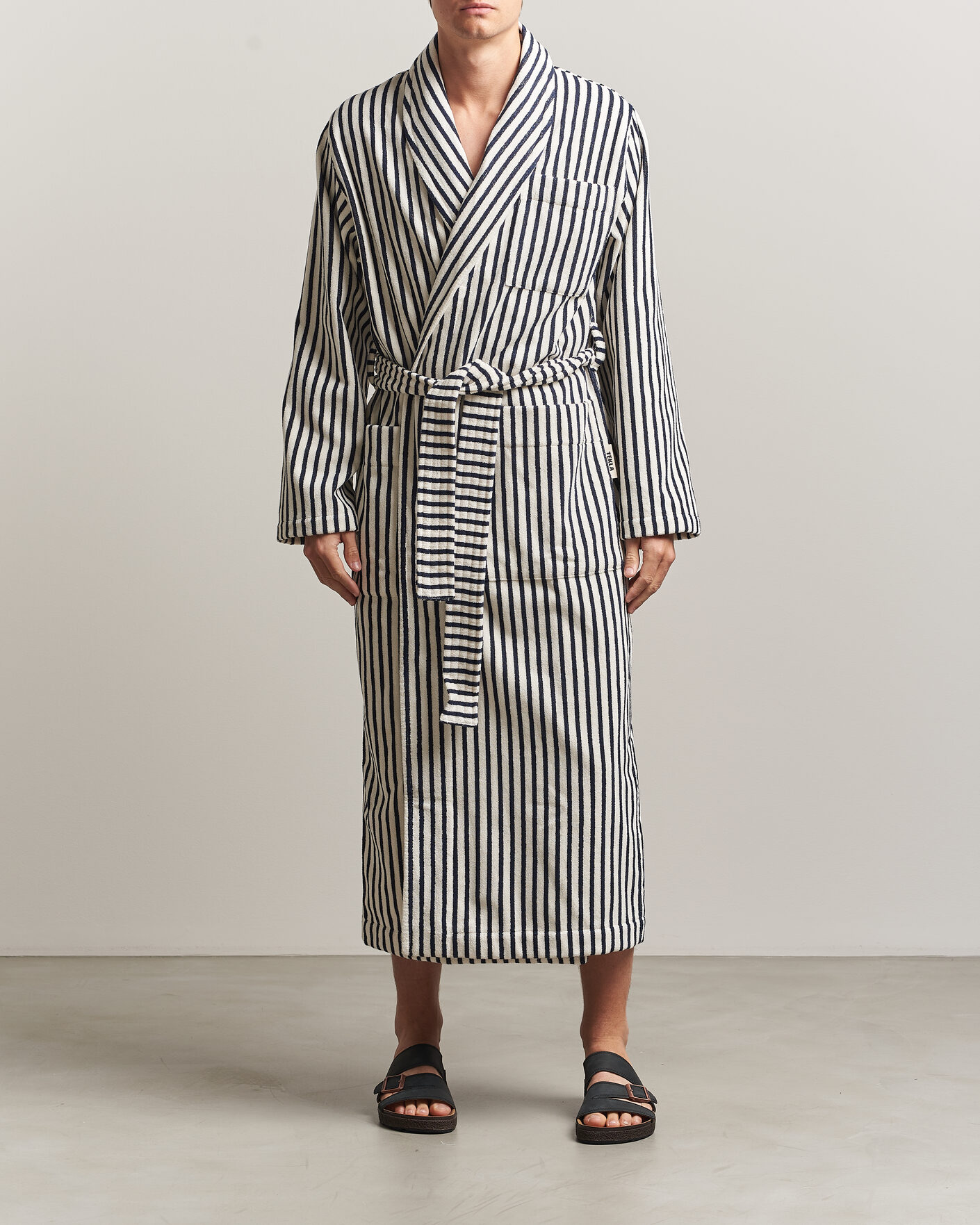 Mies | Yöpuvut ja kylpytakit | Tekla | Organic Terry Classic Bathrobe Sailor Stripes