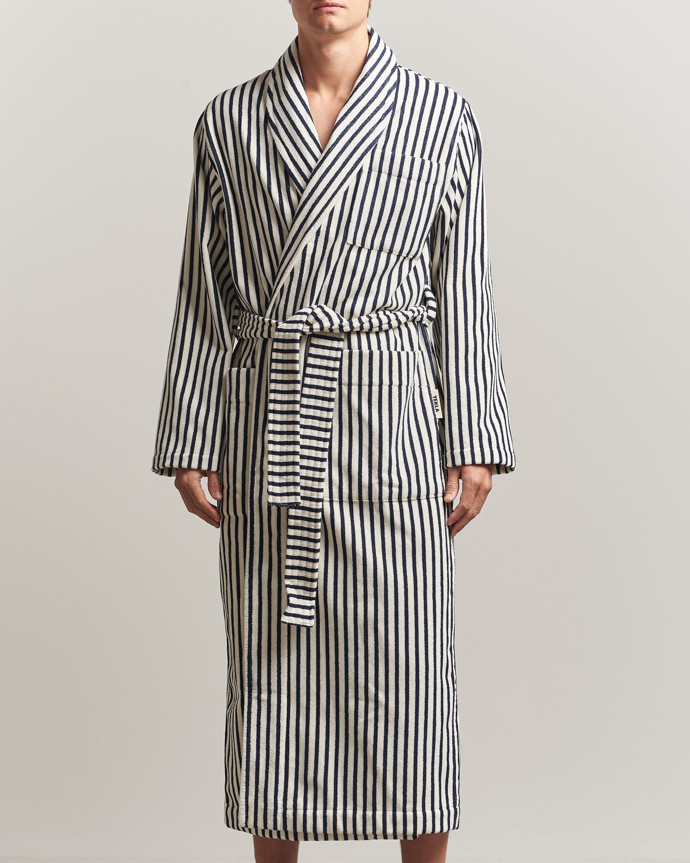 Mies | Yöpuvut ja kylpytakit | Tekla | Organic Terry Classic Bathrobe Sailor Stripes