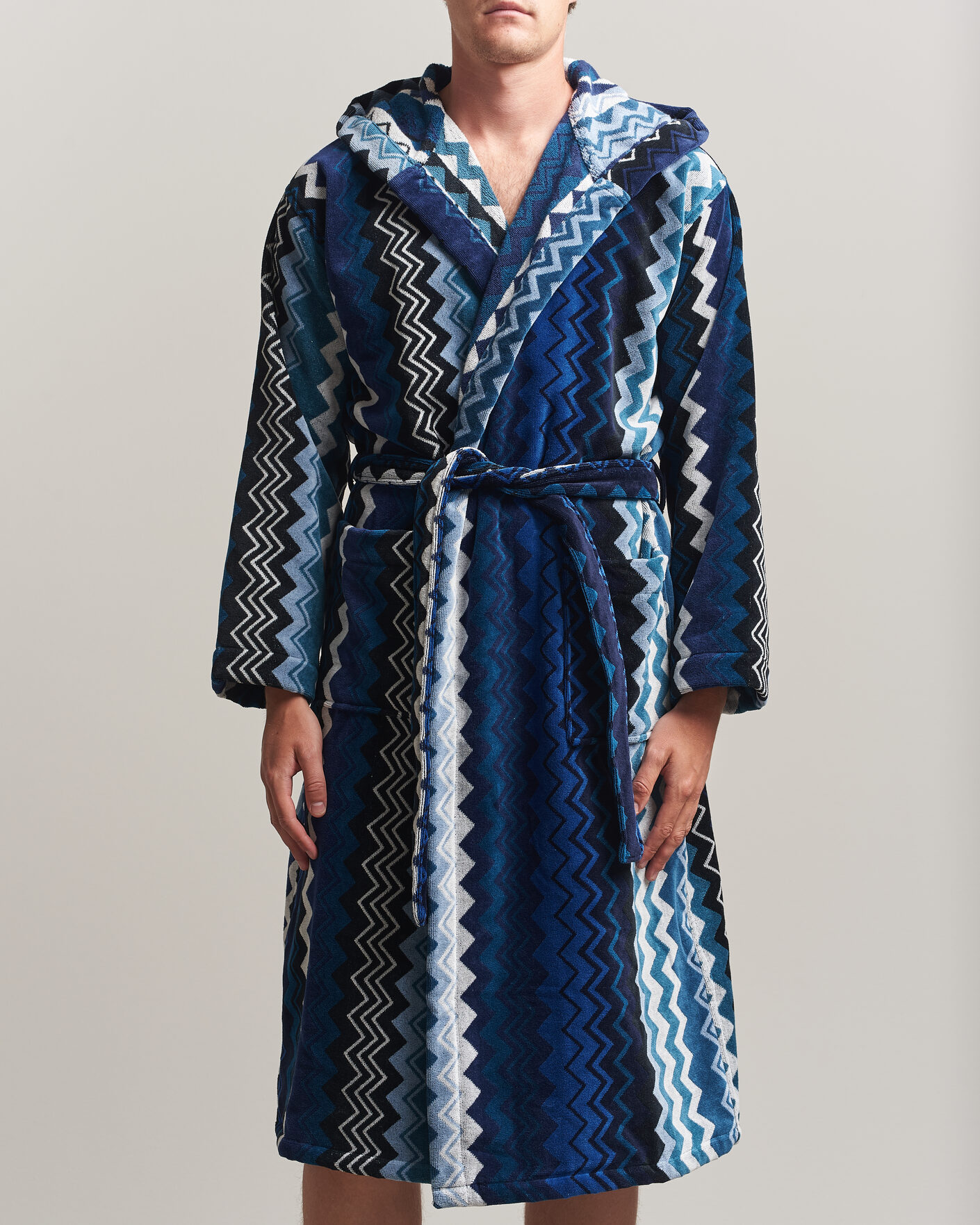 Mies | Yöpuvut ja kylpytakit | Missoni Home | Giacomo Hooded Bathrobe Multi Blue