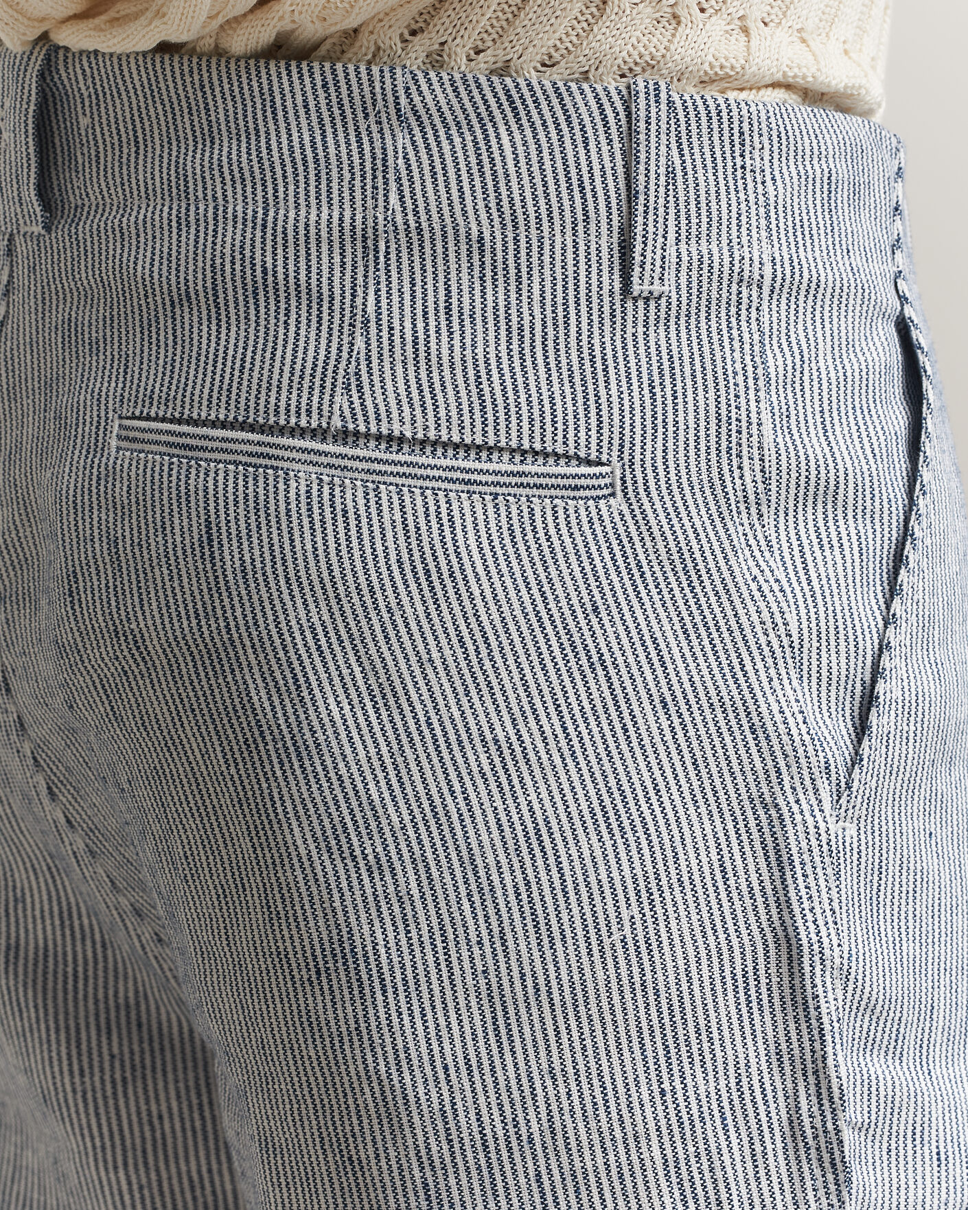 Mies | Shortsit | Peregrine | Windsor Linen Shorts Navy Stripe