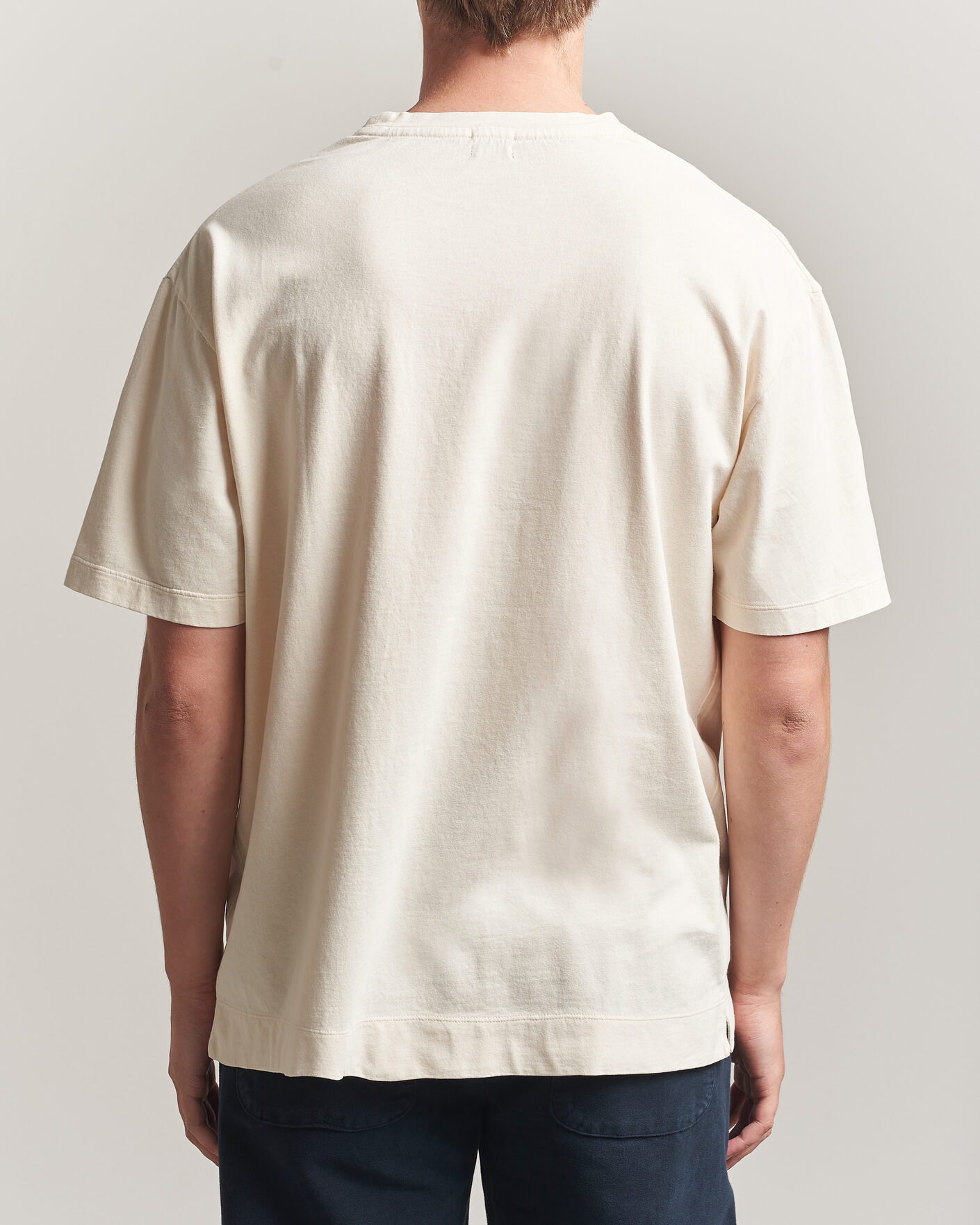 Mies | T-paidat | Massimo Alba | Nevis Brushed Cotton T-Shirt Soft White
